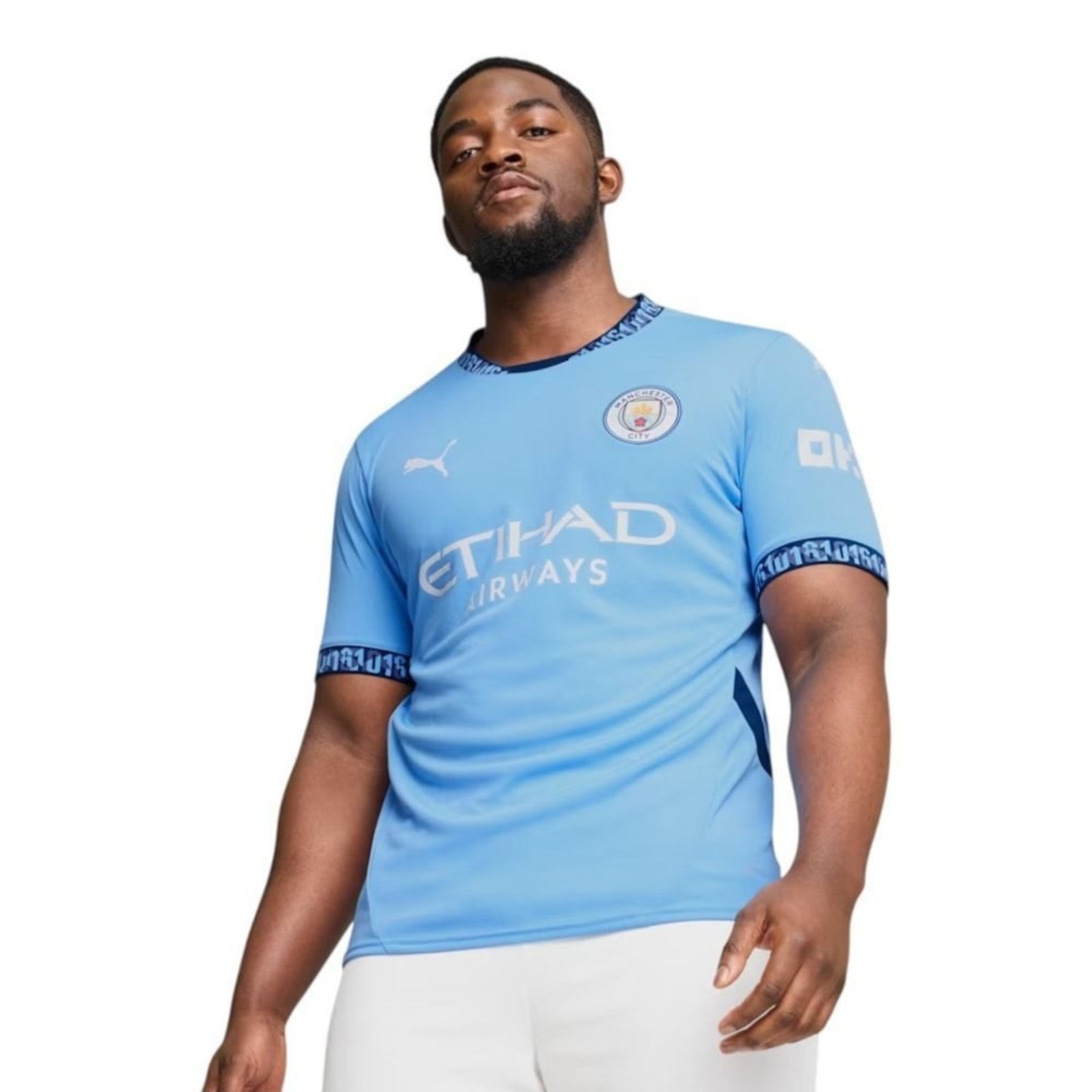 Camisa Puma Manchester City I 2024/25 Torcedor Masculina - Azul - Puma
