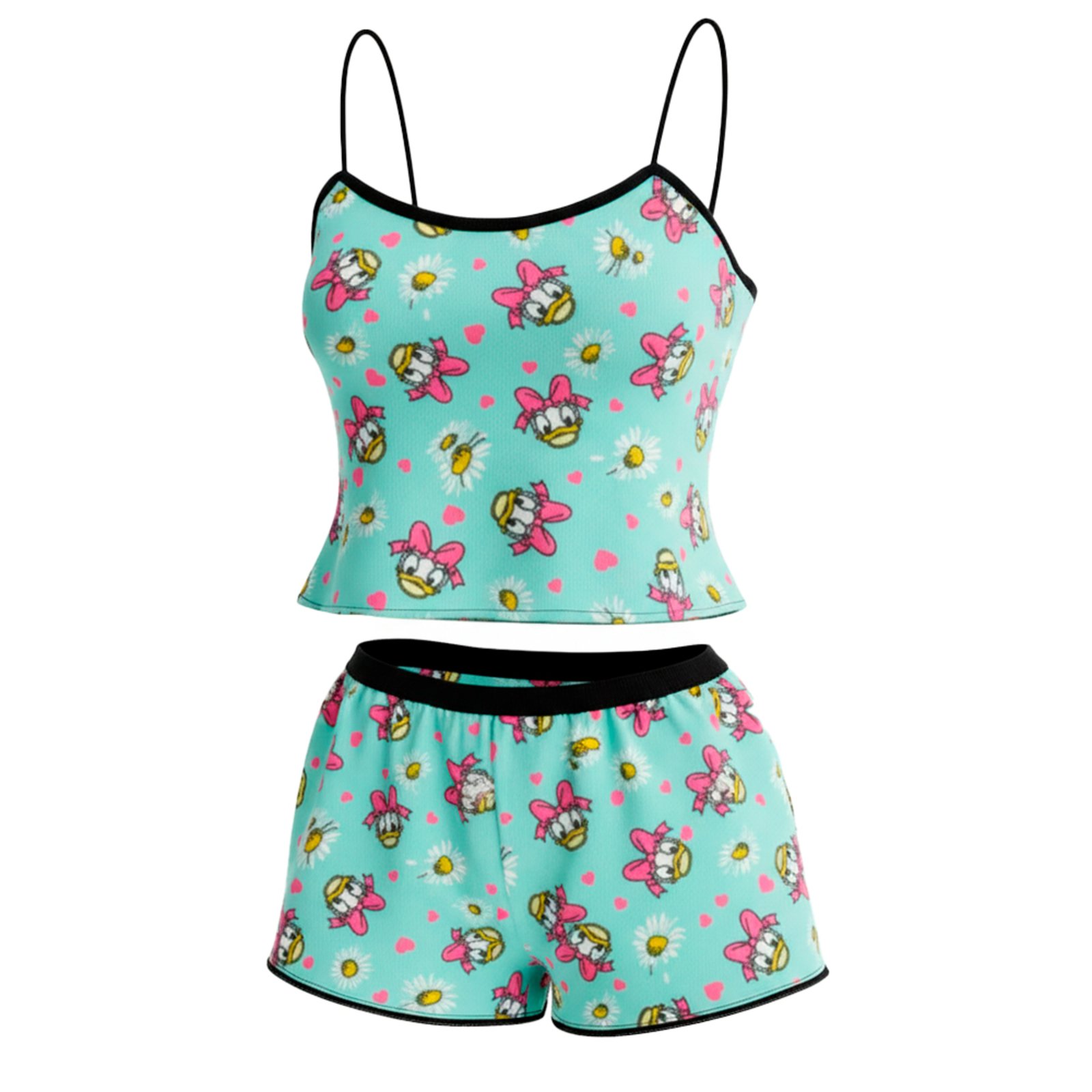 Pijama Short Doll Baby Personagem Verão Adulto Verde