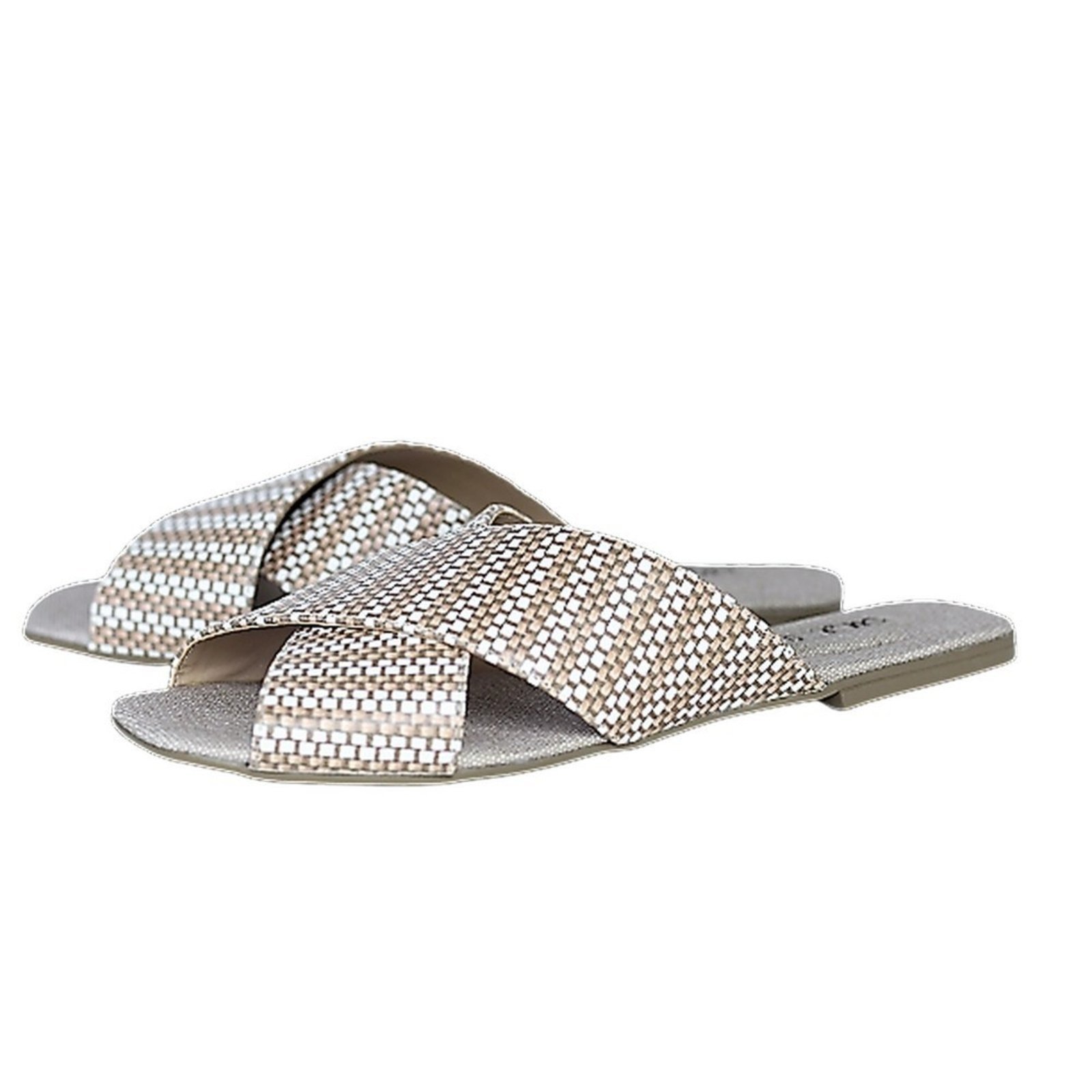 Chinelo Rasteirinha Tiras em Couro Estampa Marrom Spinelli