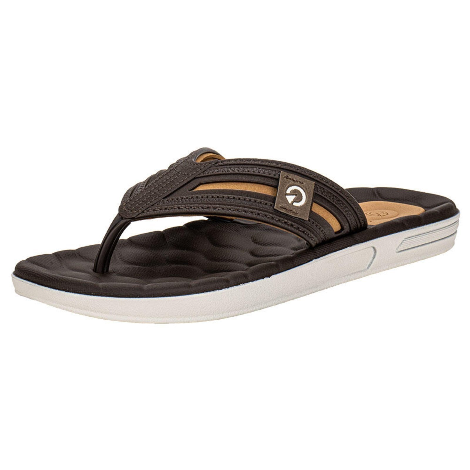 Vista 3 Chinelo Masculino Egeu Iv Cartago 12530 A3292530 café CARTAGO café