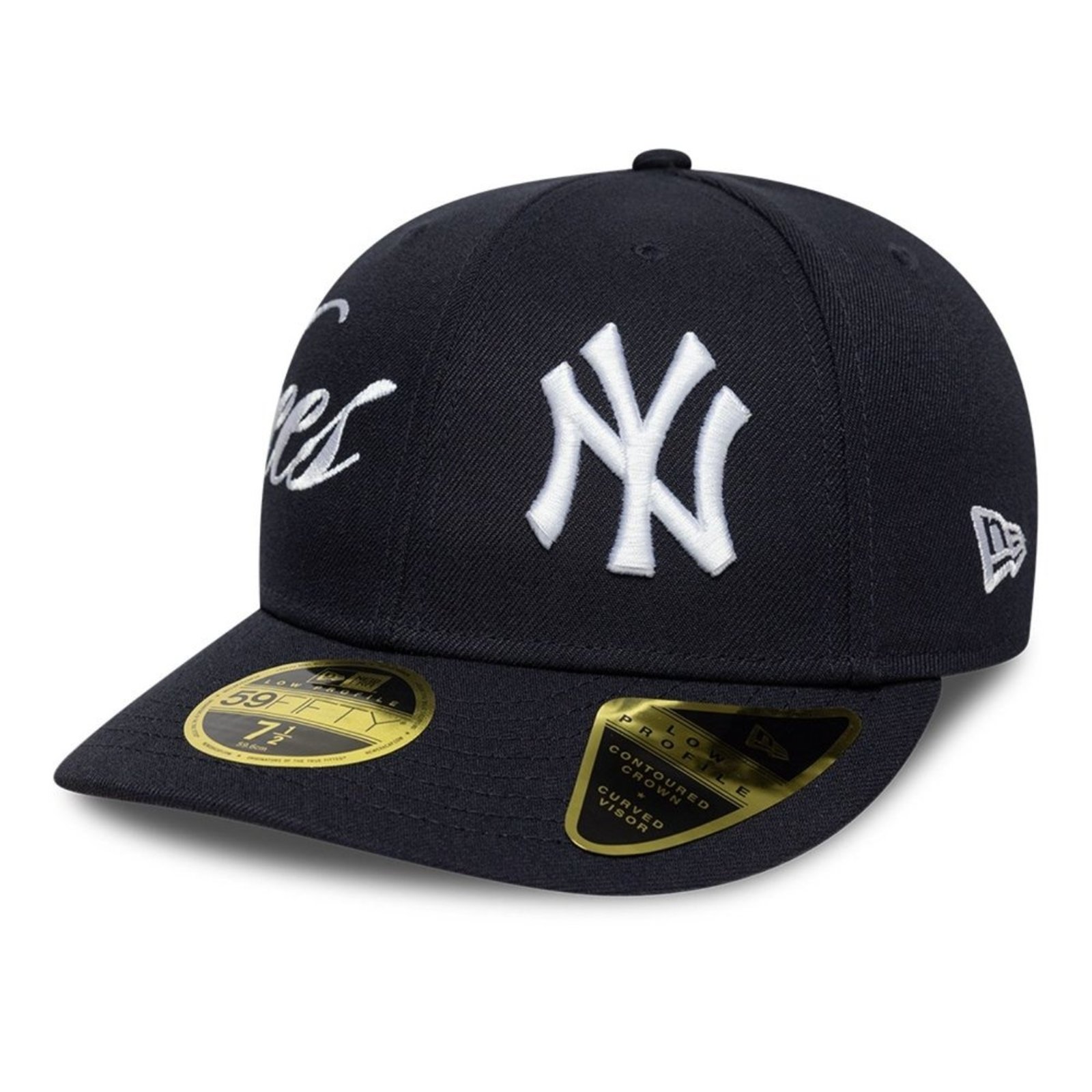 Bone New Era 59FIFTY Low Profile MLB New York Yankees Side Script