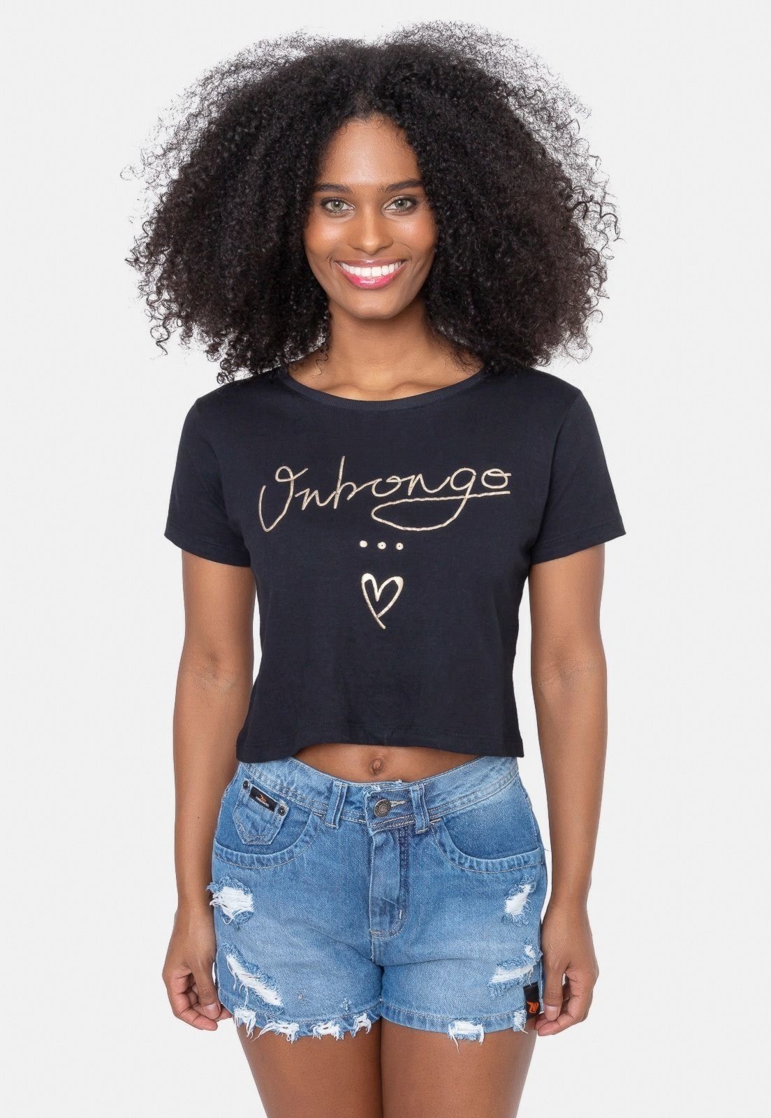 Camiseta Onbongo Feminina Ball Preta