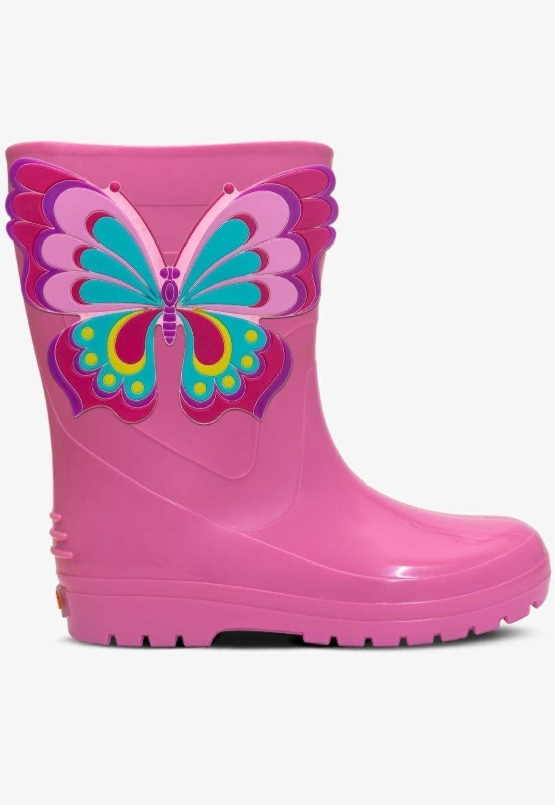 Vista 3 Infantil - Bota Galocha Pópidi Menina Borboleta preto Pópidí preto