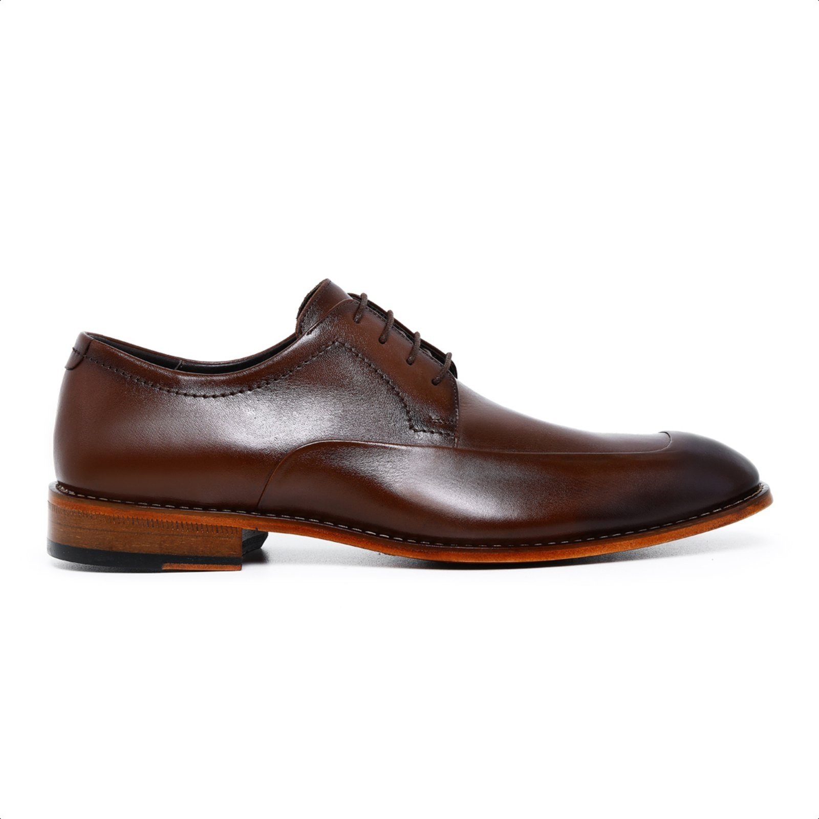 Sapato Derby em Couro Sapato Premium Paulo Vieira cor Tabaco