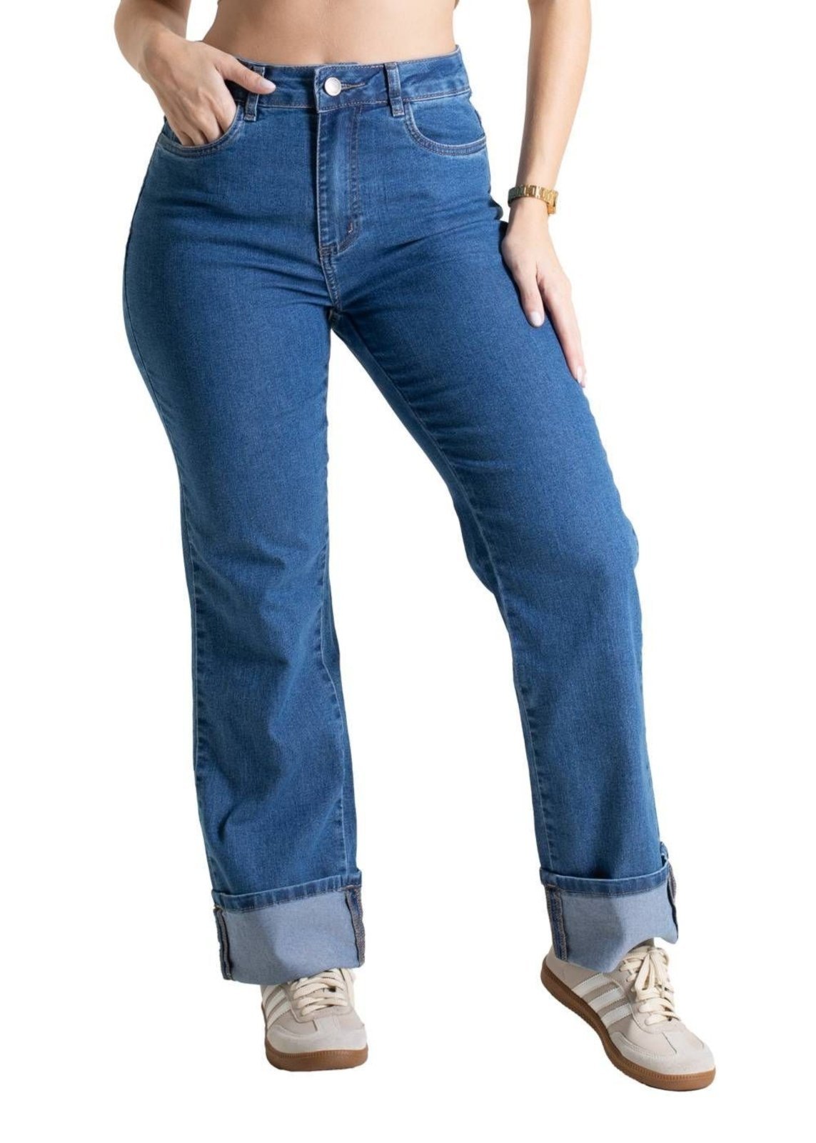 Calça Jeans Sawary Wide Leg Petit – 279939 – Azul – Sawary