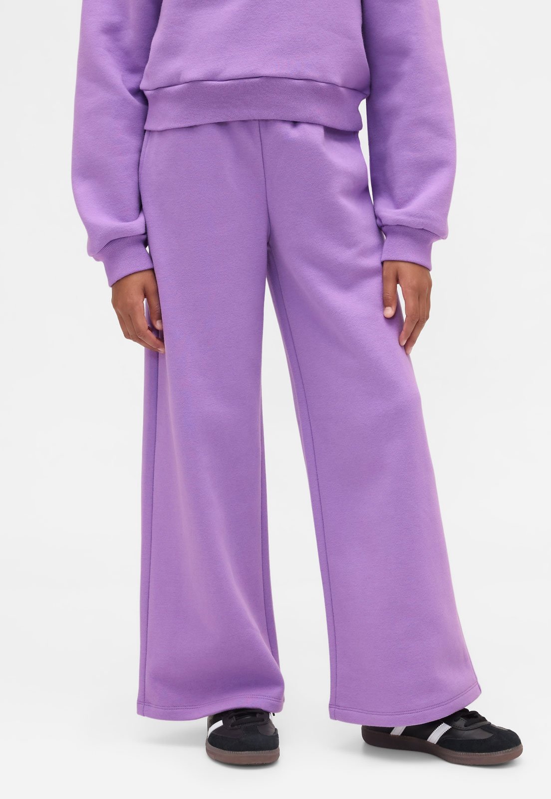 Infantil - Calça de Moletom GAP Cintura Alta Perna Ampla Roxo