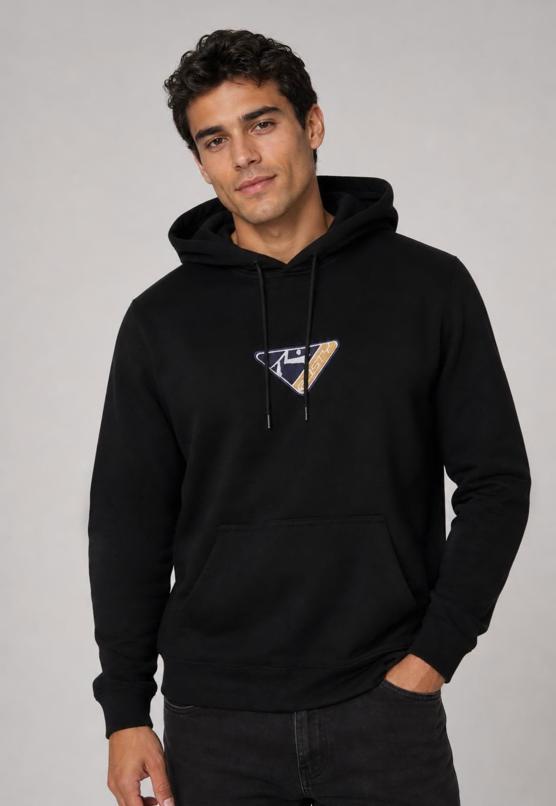 Blusa de Moletom Masculina Rusty Capuz Preta