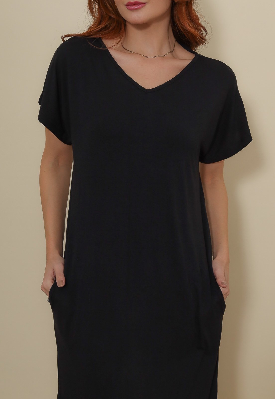 Vista 3 Vestido Aura Longo Bolsos preto Aura preto