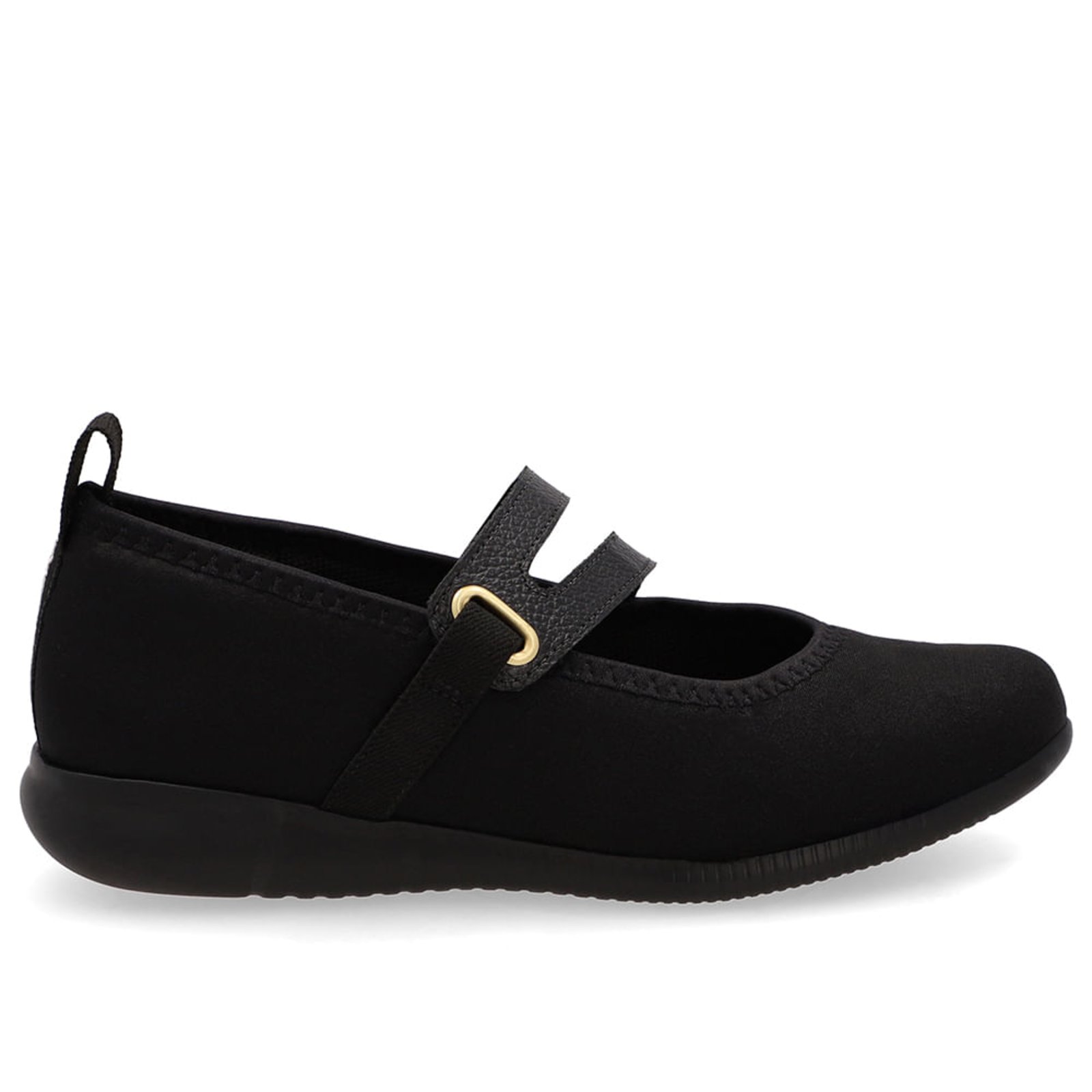 Tênis Em Couro e Tecido Preto
