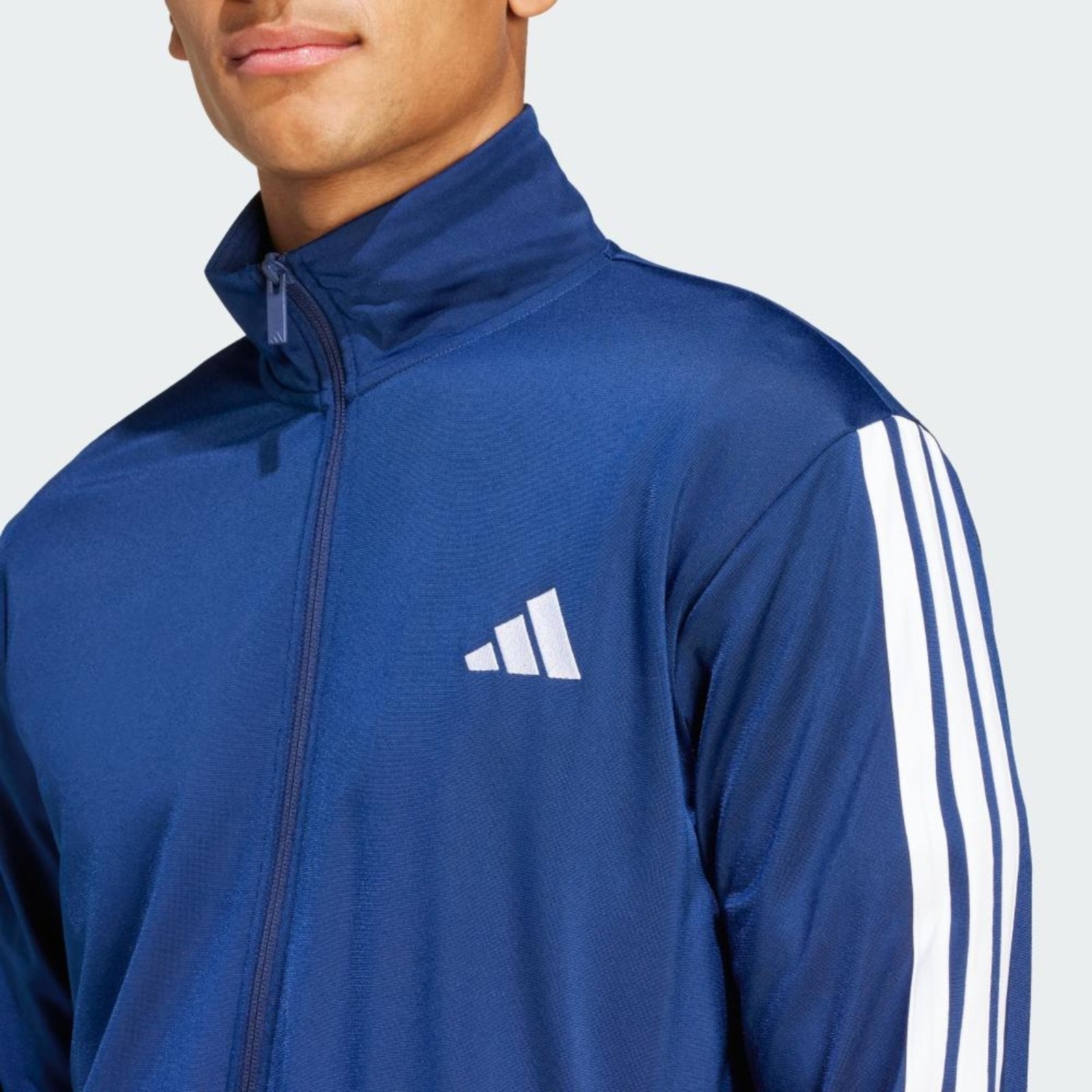 Agasalho Sportswear Basic Três Listras Tricot adidas Sportswear Azul