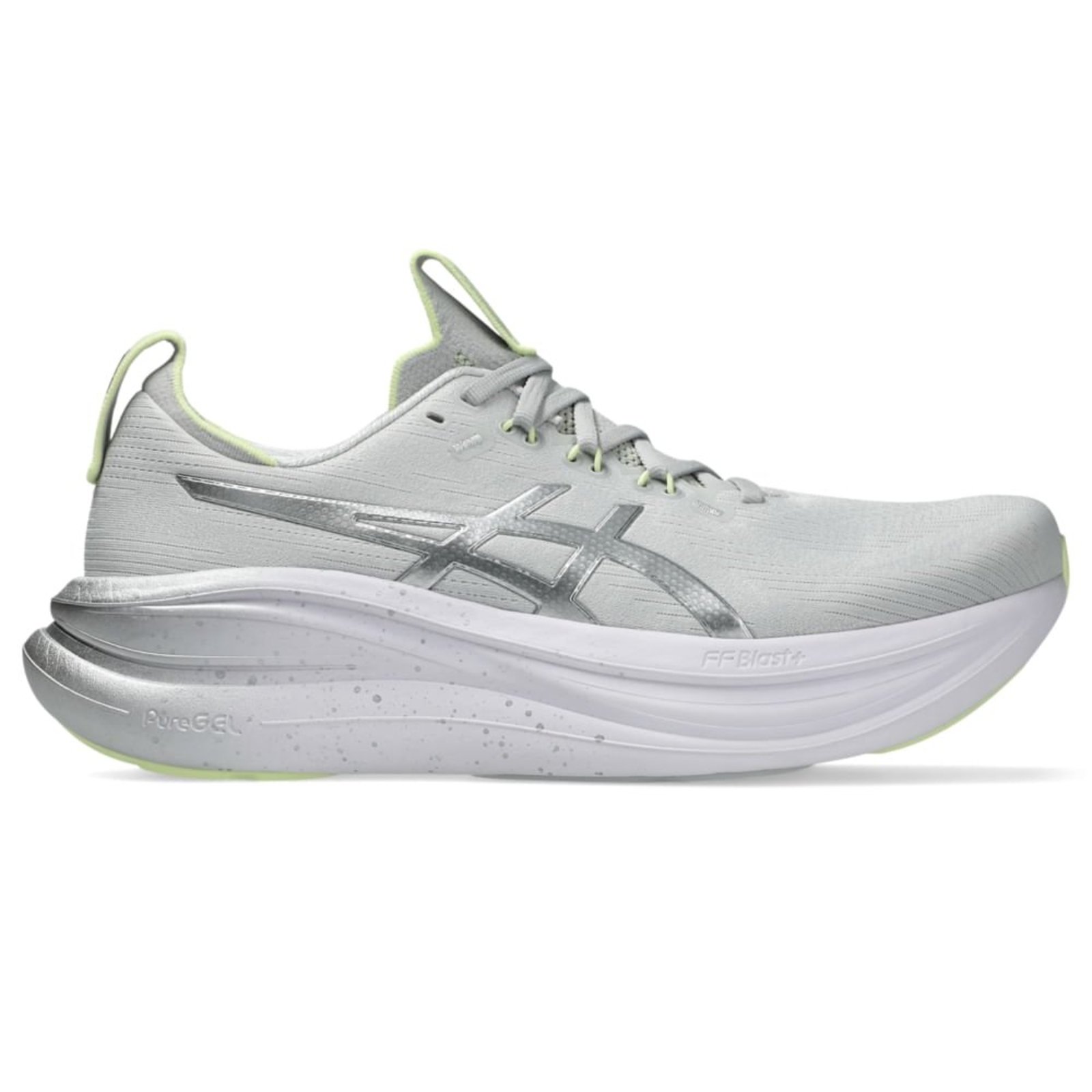 Tênis ASICS GEL Nimbus 28 Tr - Feminino - Prata/Verde