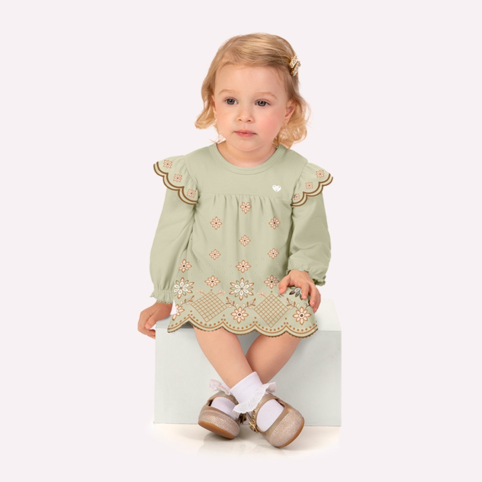 Infantil - Vestido Menina com Corte a Laser Milon