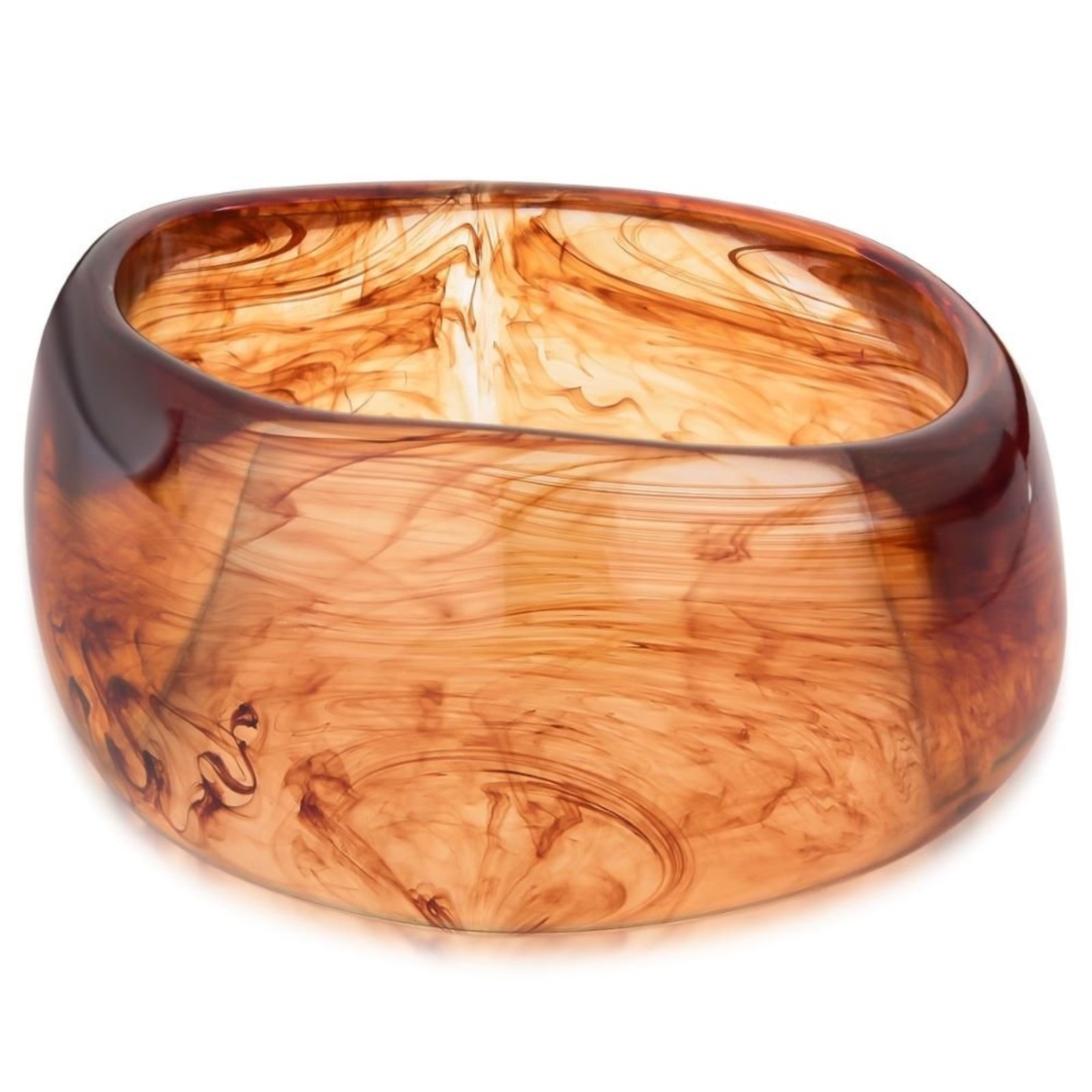 Infantil - Bracelete Acetato Redondo Orgânico Cor Âmbar Semijoia Ania Store