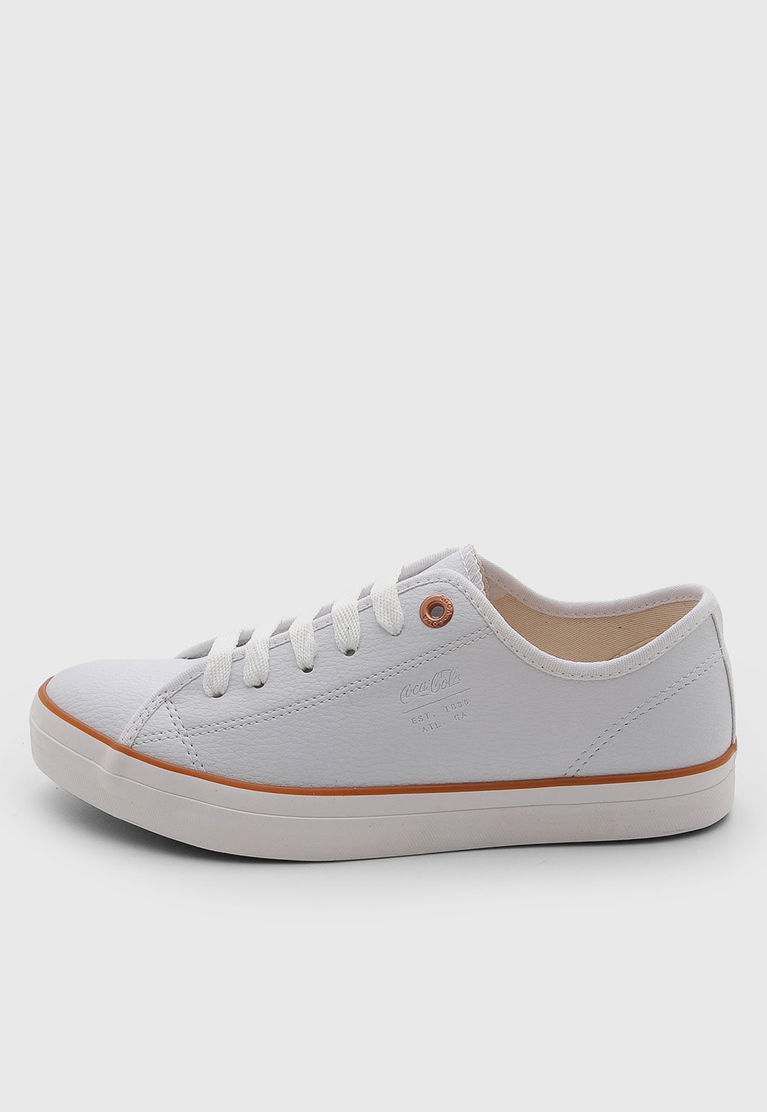 Tênis Feminino Coca Cola Cadarço Branco