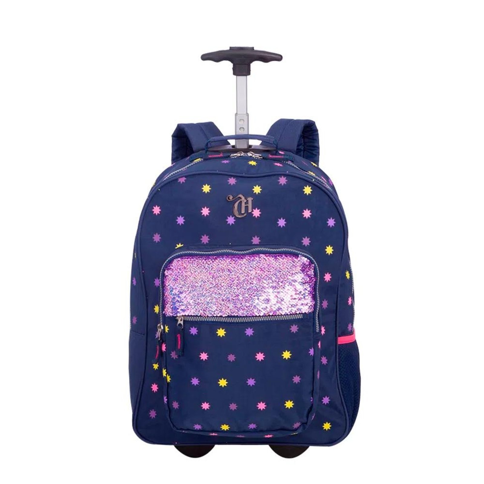Vista 2 Infantil - Mochila Sestini Com Carrinho Capricho Estrelas Azul Marinho incolor azul Sestini incolor azul