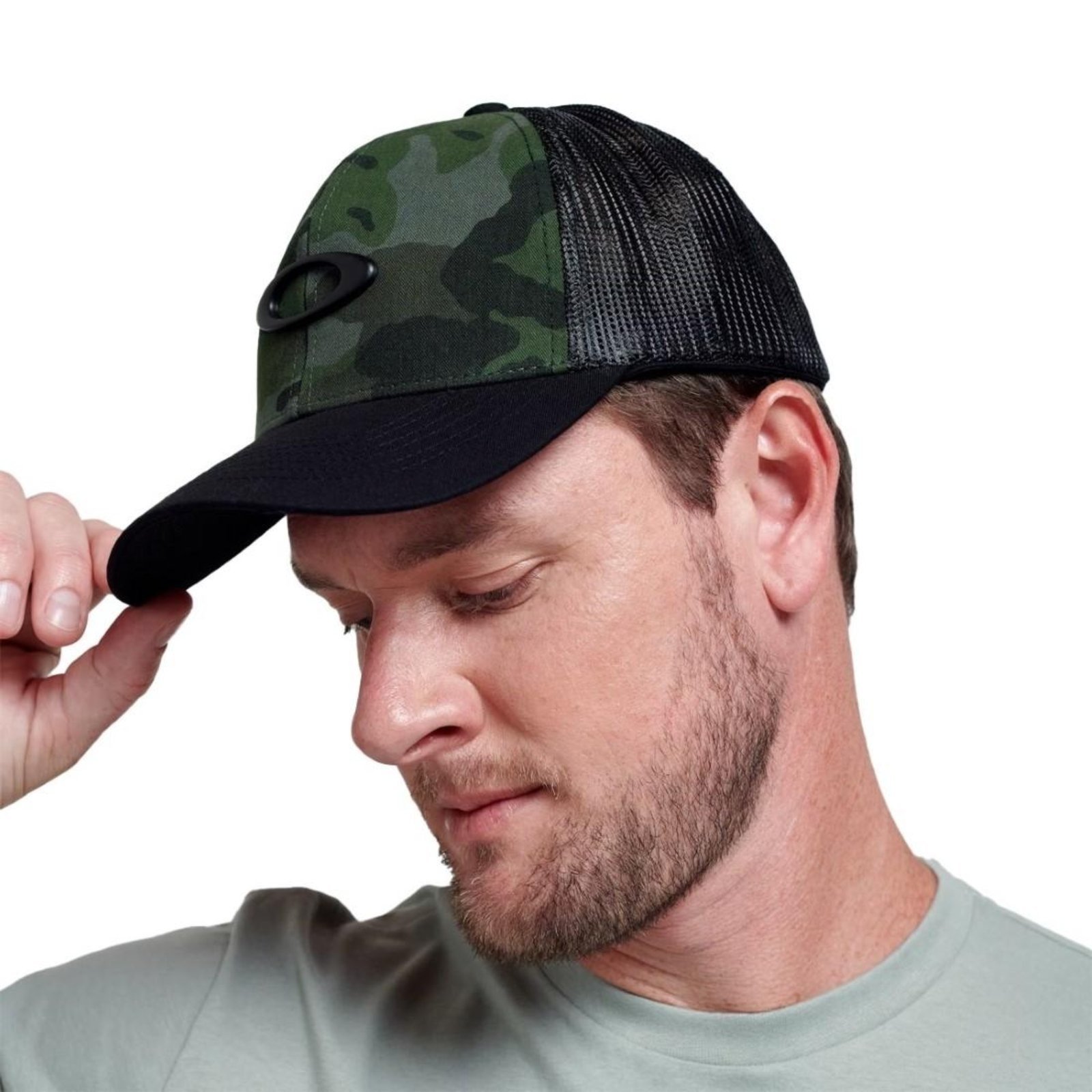 Vista 3 BONÉ OAKLEY METAL ELLIPSE CAMO TRUCKER HAT preto Oakley preto