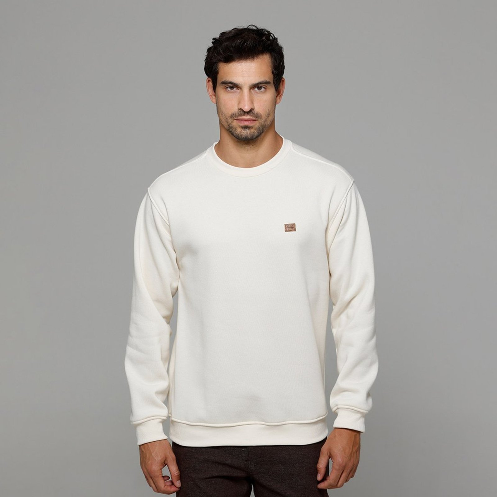Moletom Masculino Gola Careca VLCS Off White