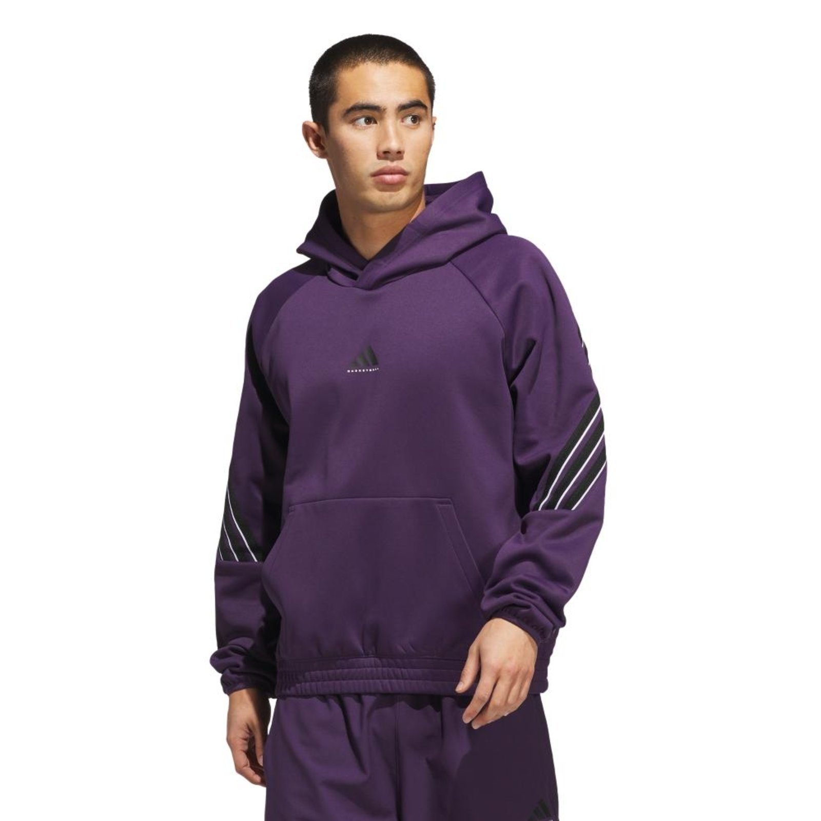 Moletom com capuz Adidas Basketball Crazy Warm Fleece adidas Performance Roxo