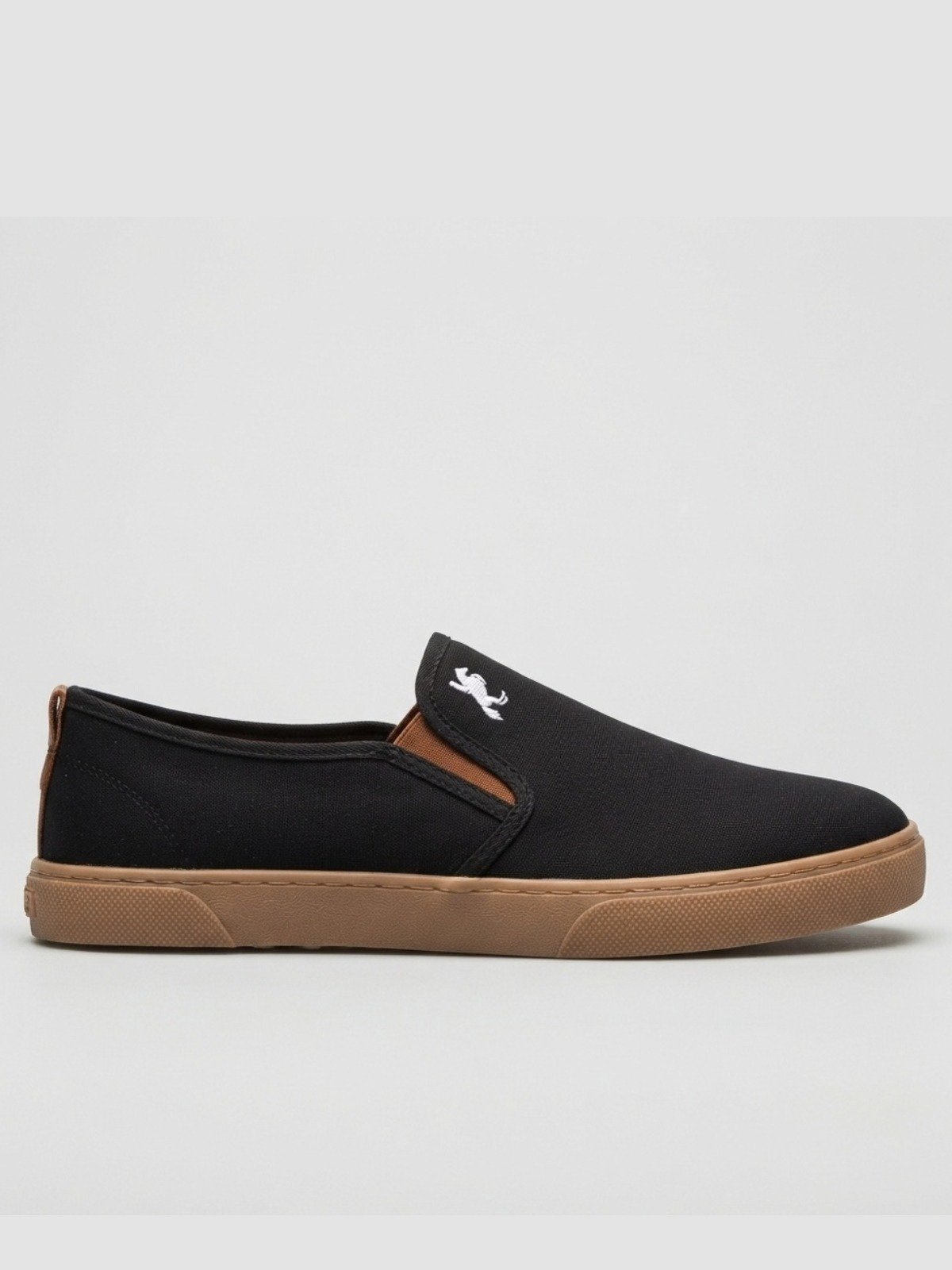 Sapatênis Masculino Slip On Lona Tênis Sem Cadarço Calcie Facil Preto