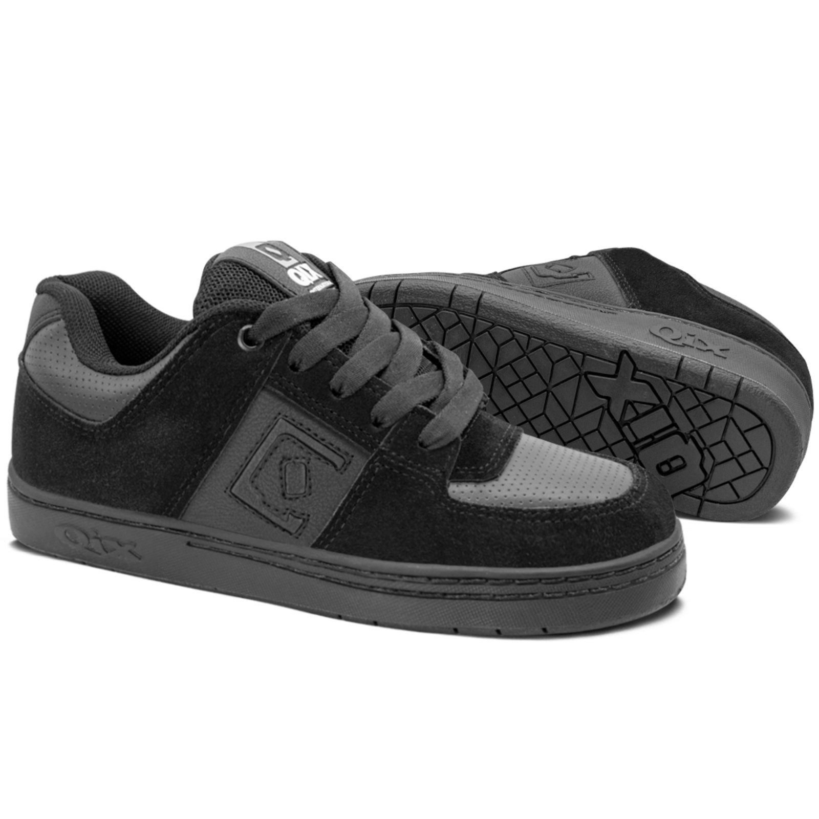 Vista 3 Tênis Qix Skate Retrô 90s MG preto Qix preto