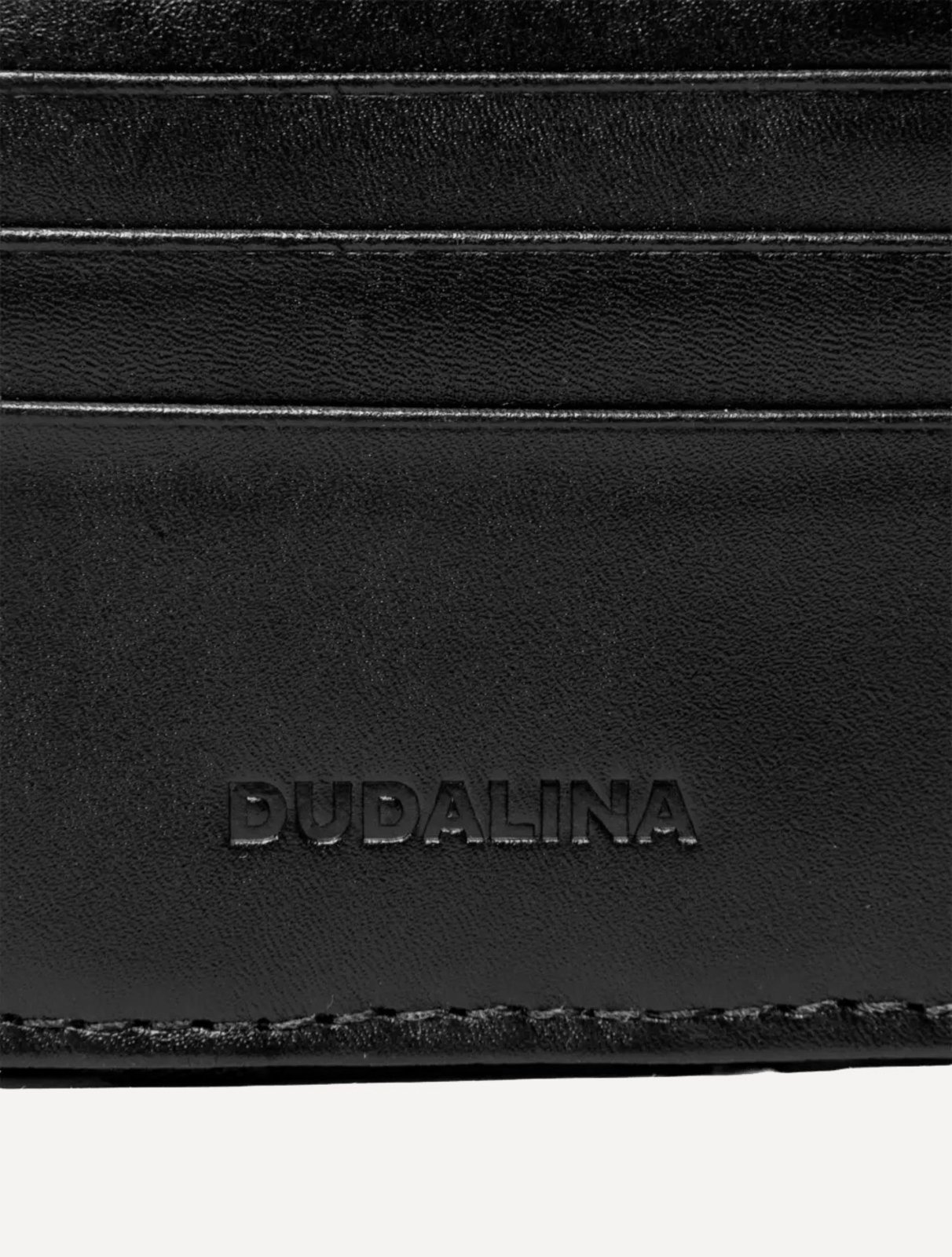 Vista 3 Carteira Dudalina Masculina Mágica de Couro Preta preto Dudalina preto