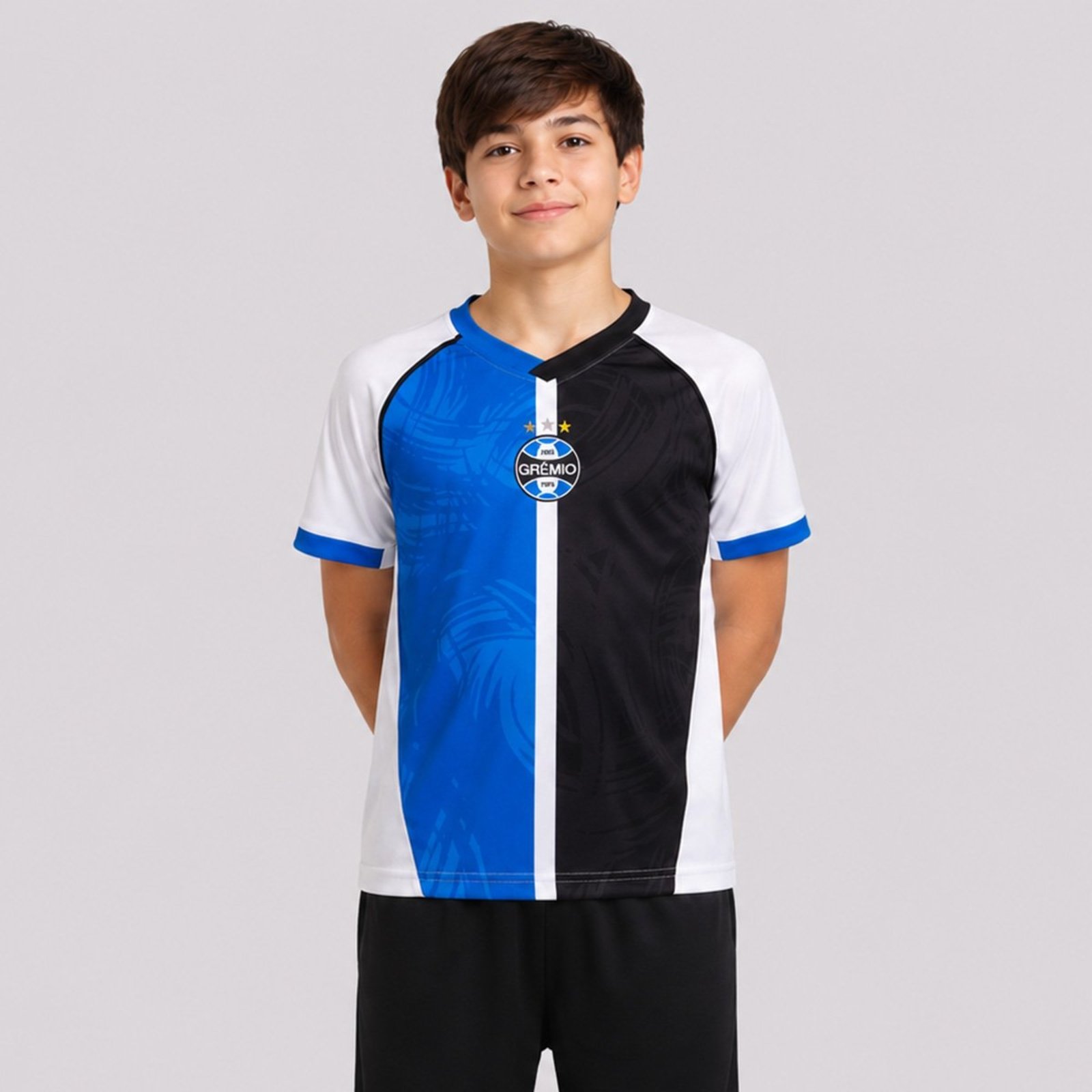Camisa Grêmio Patter Juvenil Azul e Branca