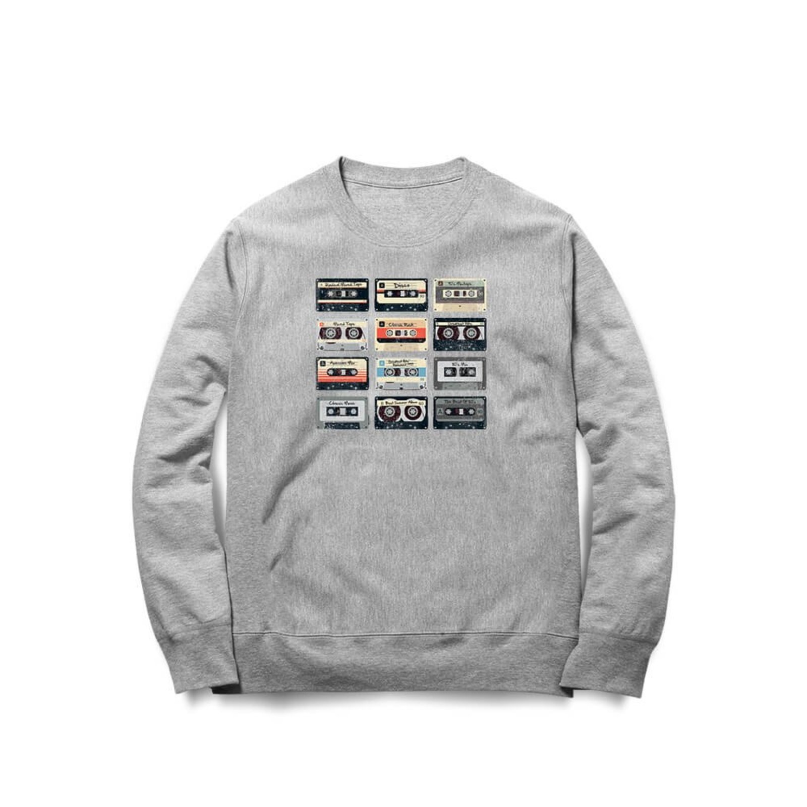 Moletom Cassette Tapes - Mescla Cinza - Casual - Studio Geek