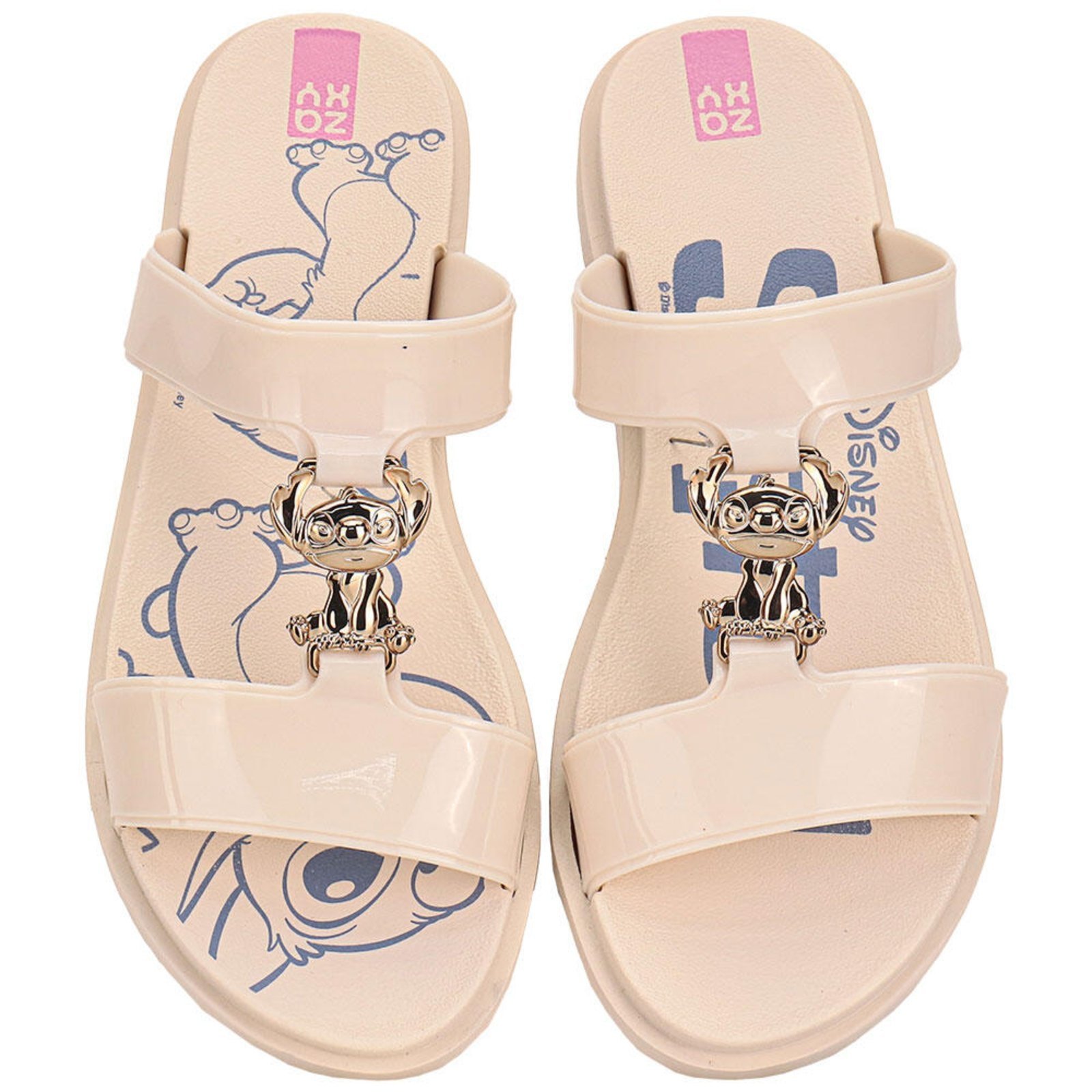 Chinelo Feminino Slide Disney Mix Zaxy 19271 3299271 Bege
