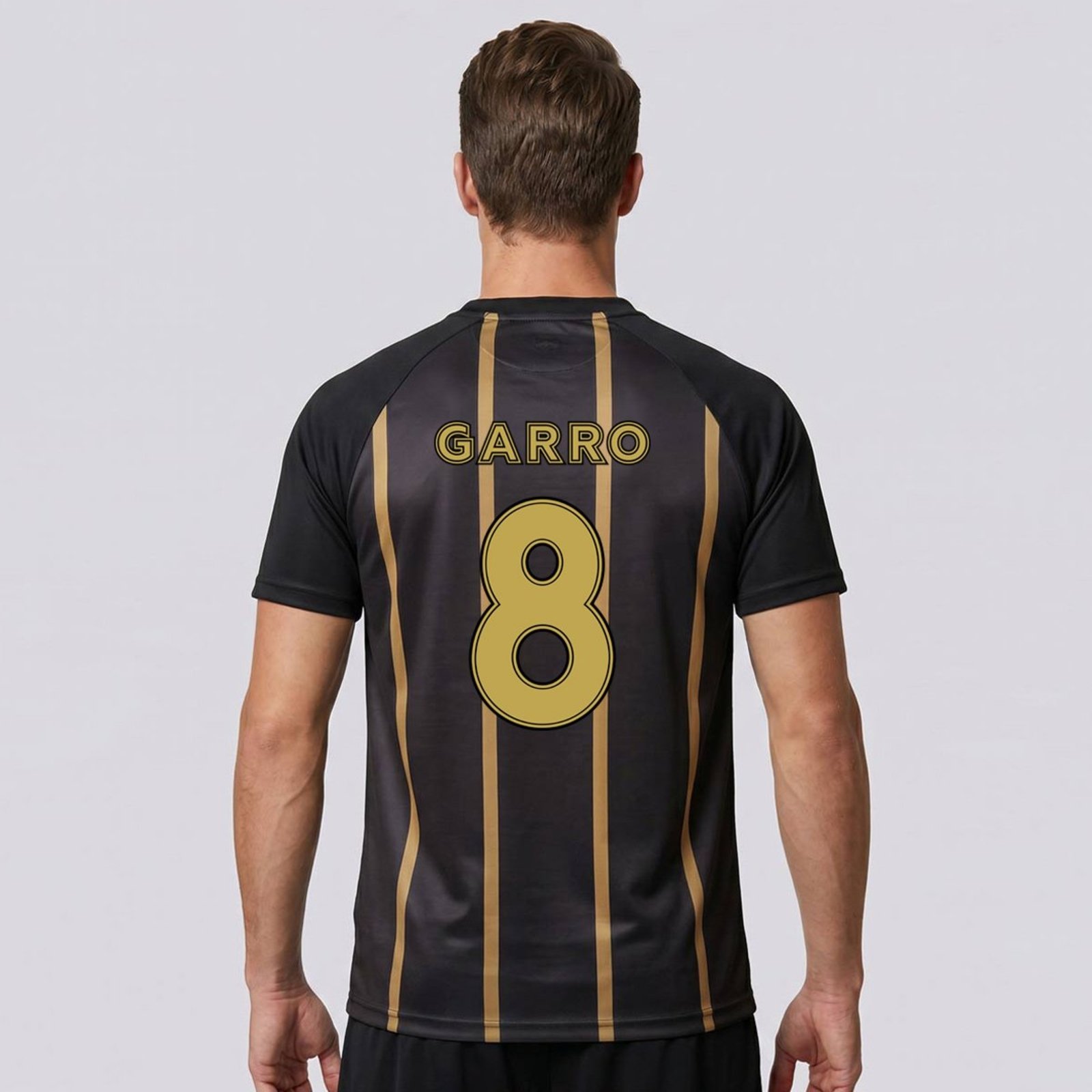 Camisa Corinthians Logo Preta e Dourada 8 Garro