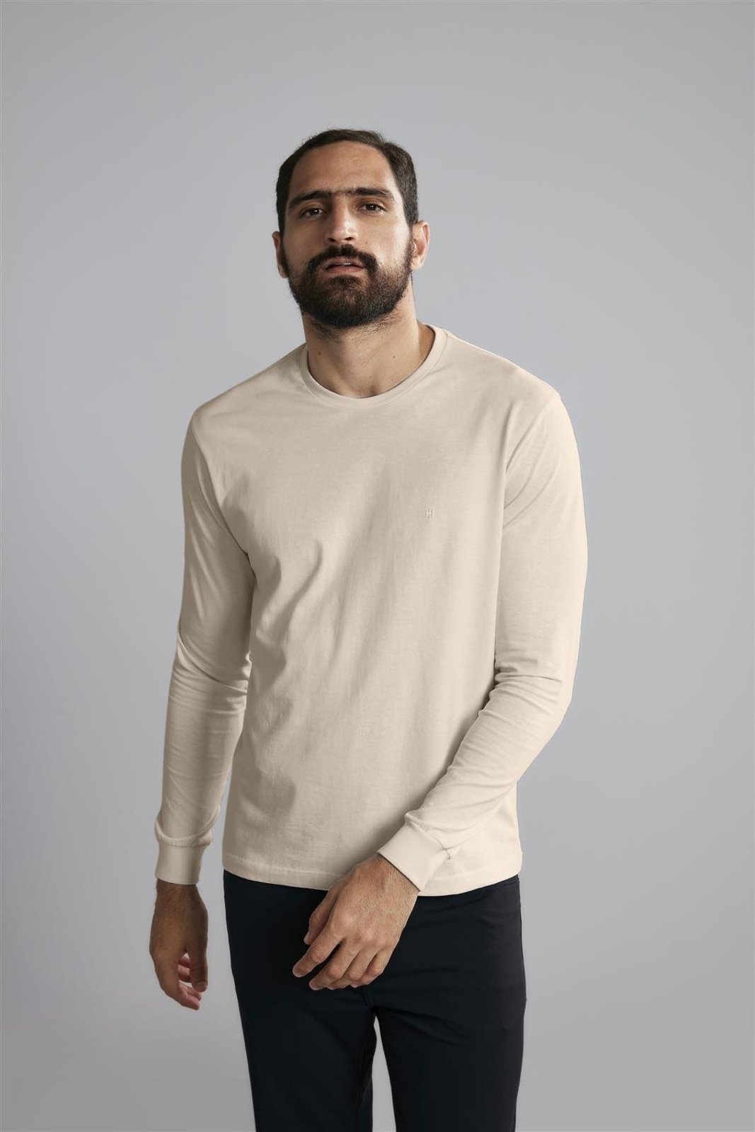 HIGHSTIL Camiseta Manga Longa Premium Comfort Malha – Marrom Crafit