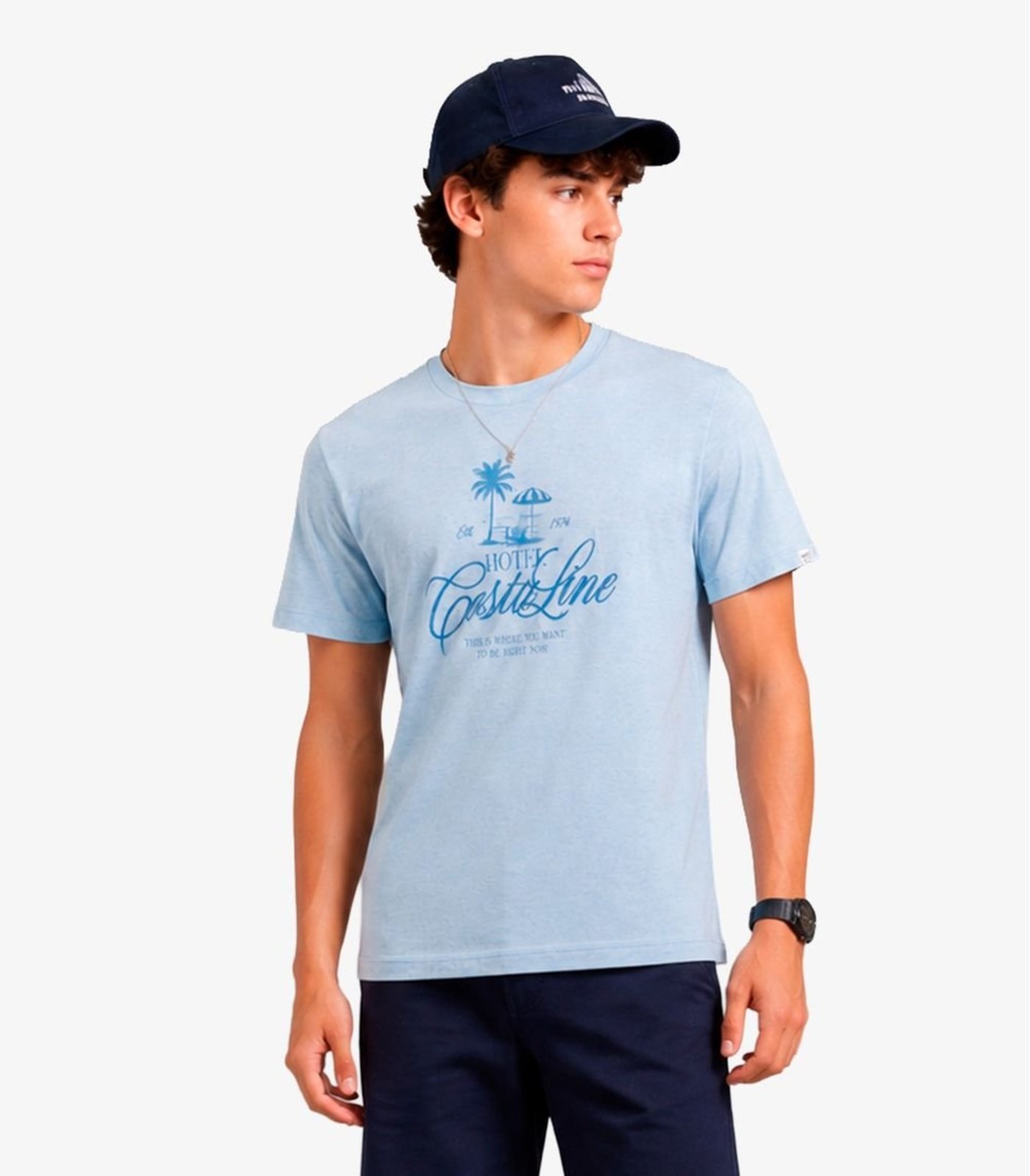 Infantil - Camiseta Masculina Com Estampa Bordado Minty Azul
