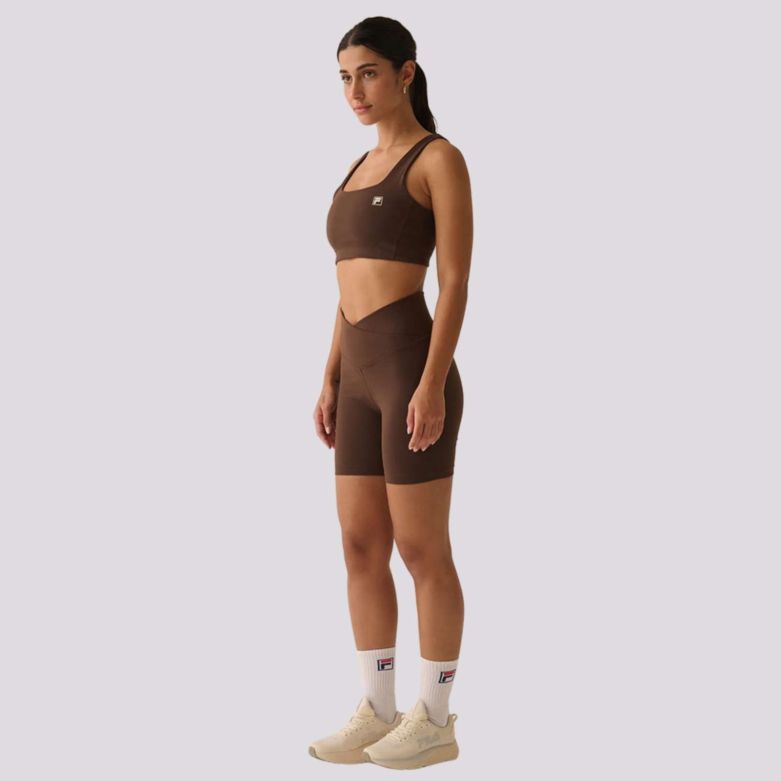 Bermuda Fila Touch Gym Feminina Marrom