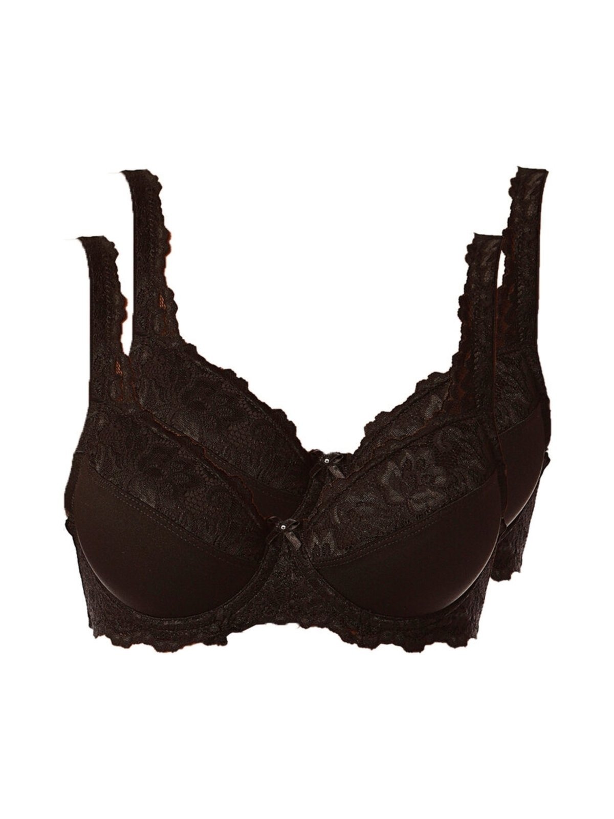 Kit com 2 Sutiãs com Aro e Bojo Iridien Demillus 65204 Taça B Preto
