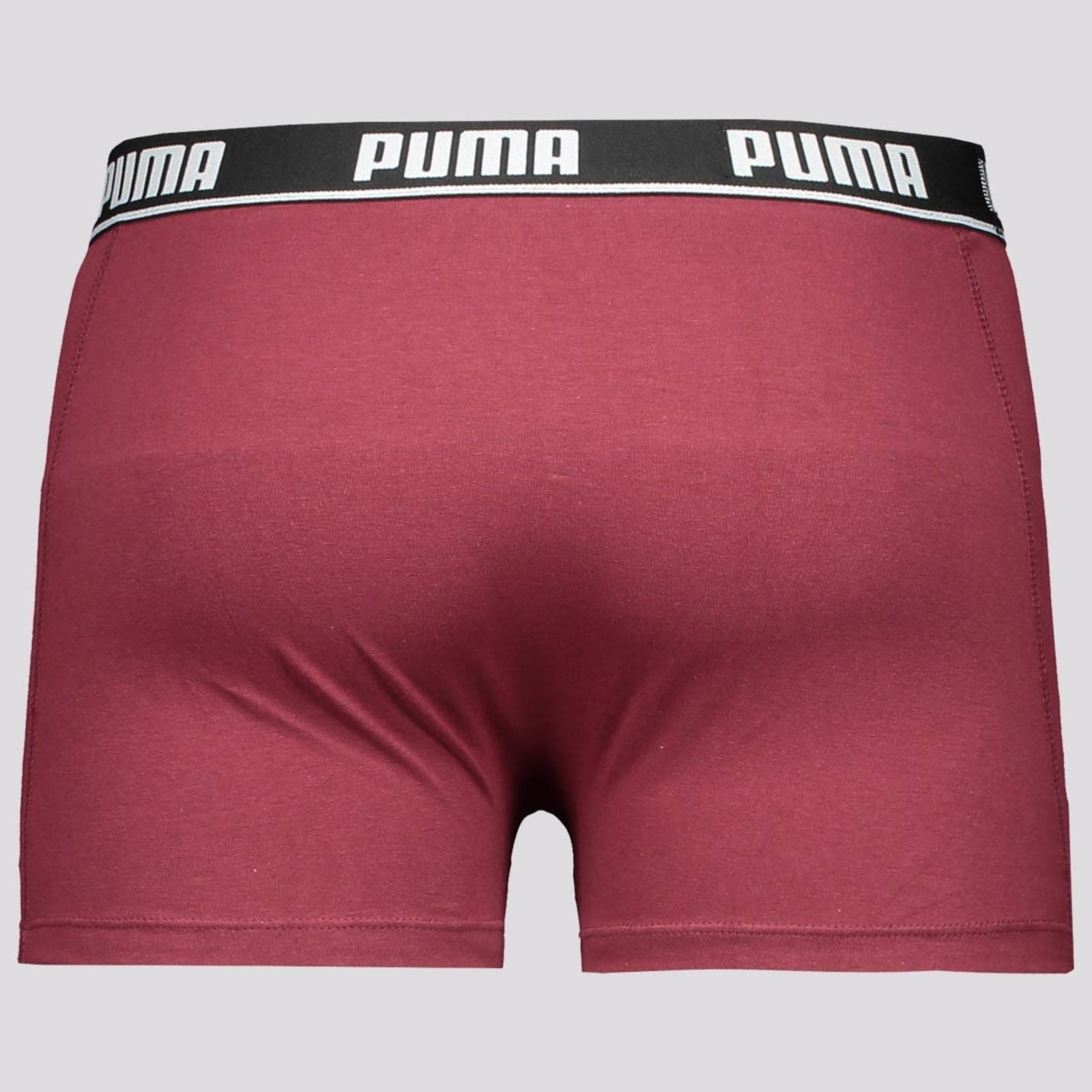 Vista 3 Cueca Puma Boxer Cotton Bordô vermelho Puma vermelho