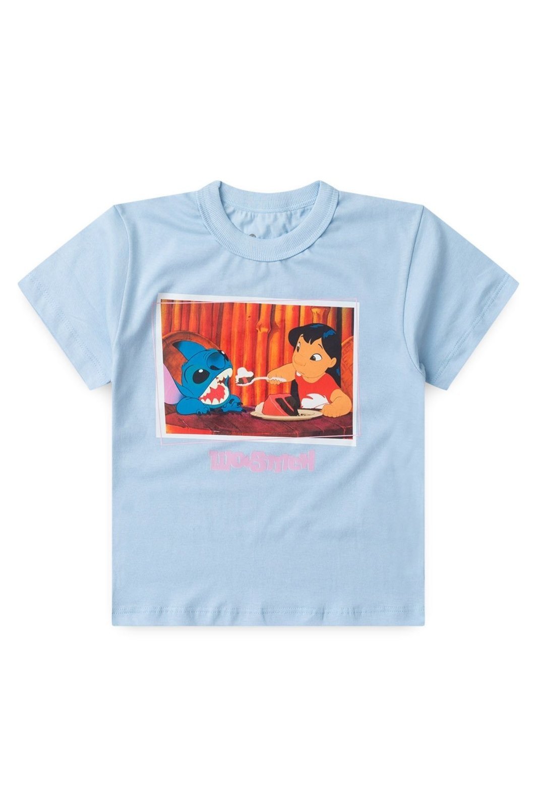 Infantil – Camiseta Disney Feminina Oversized Stitch e Lilo