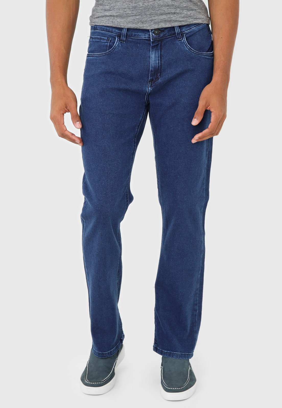 Calça Jeans Dudalina Reta Concept Azul