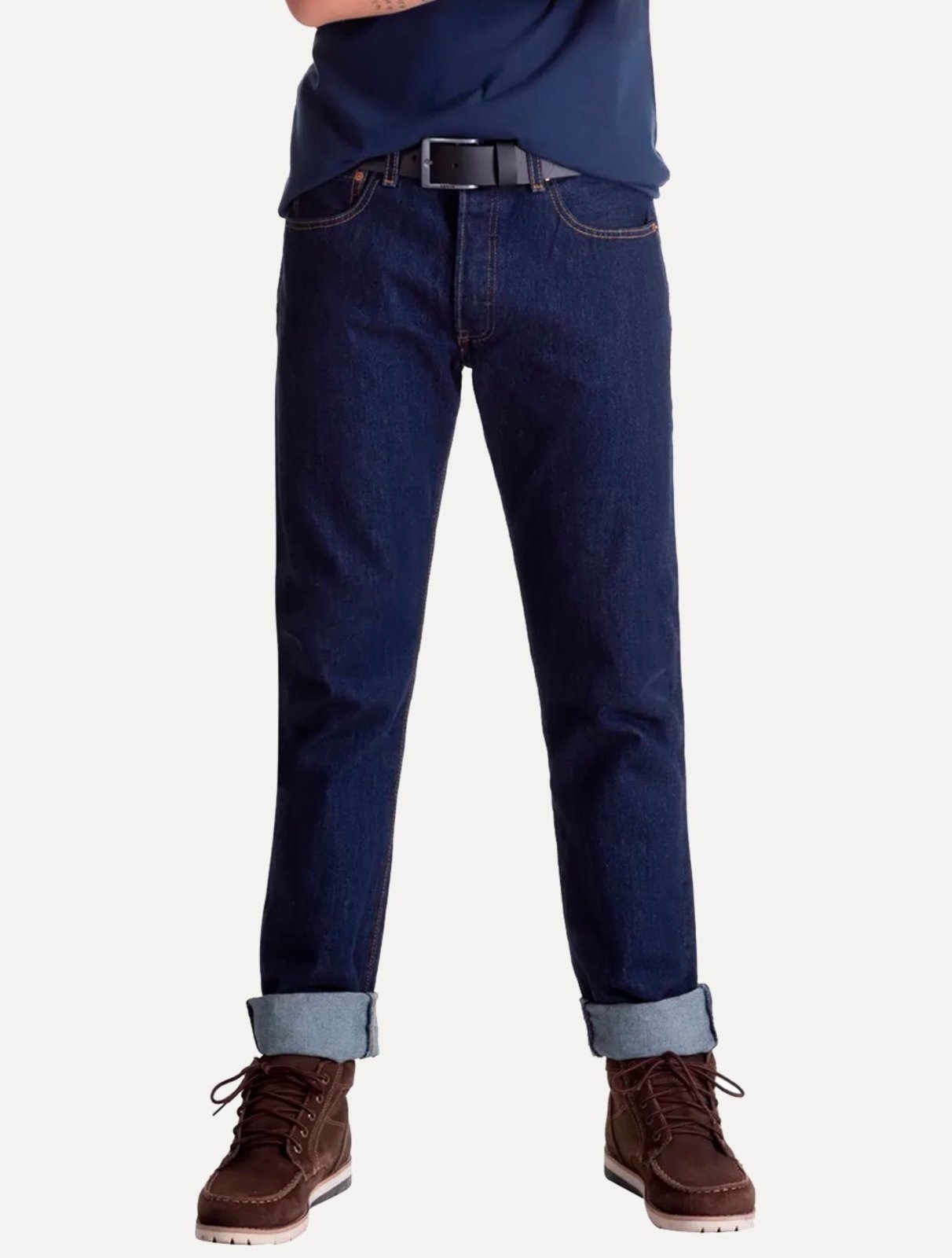 Calça Jeans Levis Masculina 501 Original Azul Escura