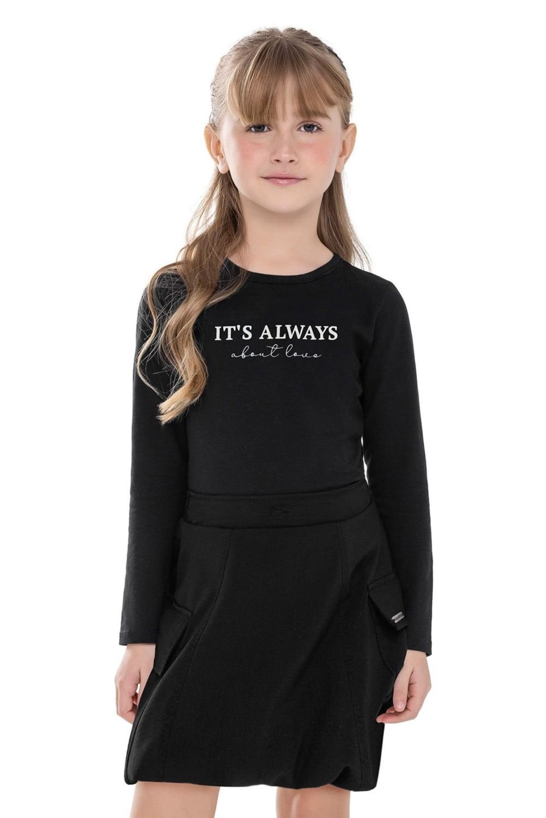 Infantil - Conjunto Menina Balonê Colorittá Preto
