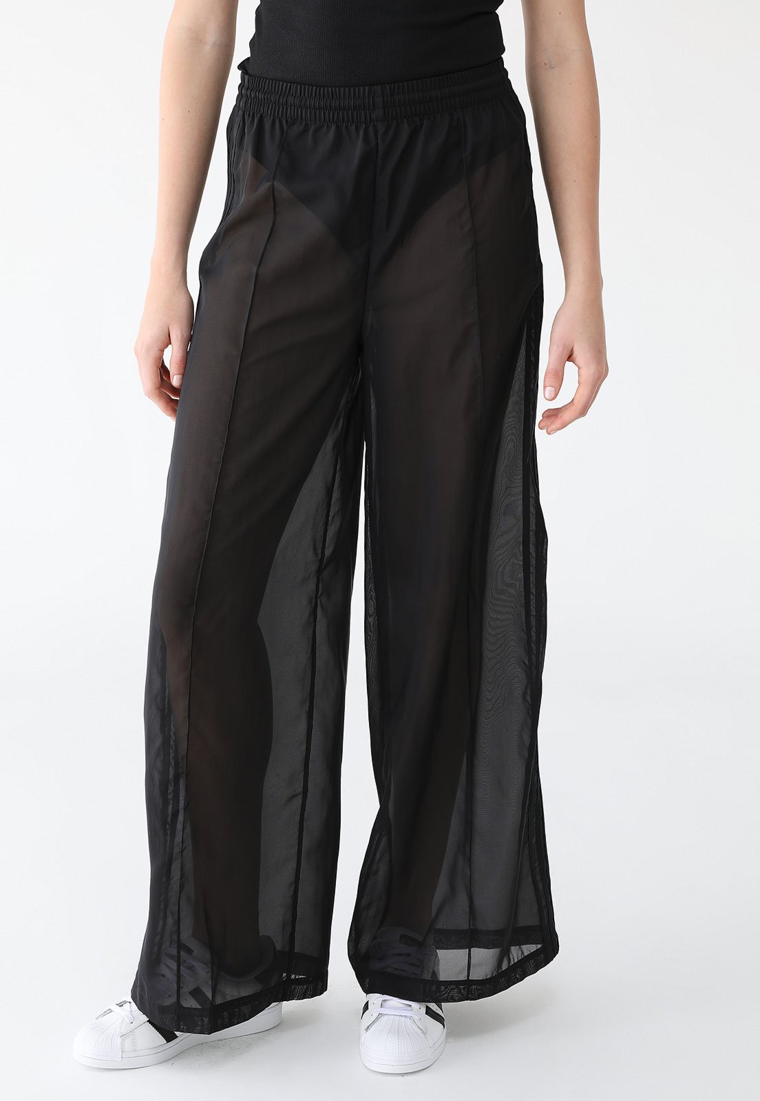 Calça adidas Originals Pantalona Sheer Preta