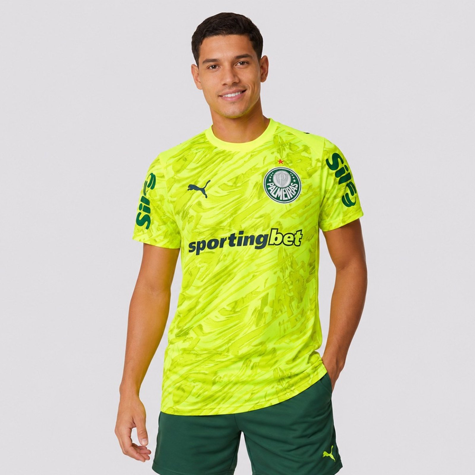 Camisa Puma Palmeiras Goleiro III 2026 Patch Libertadores