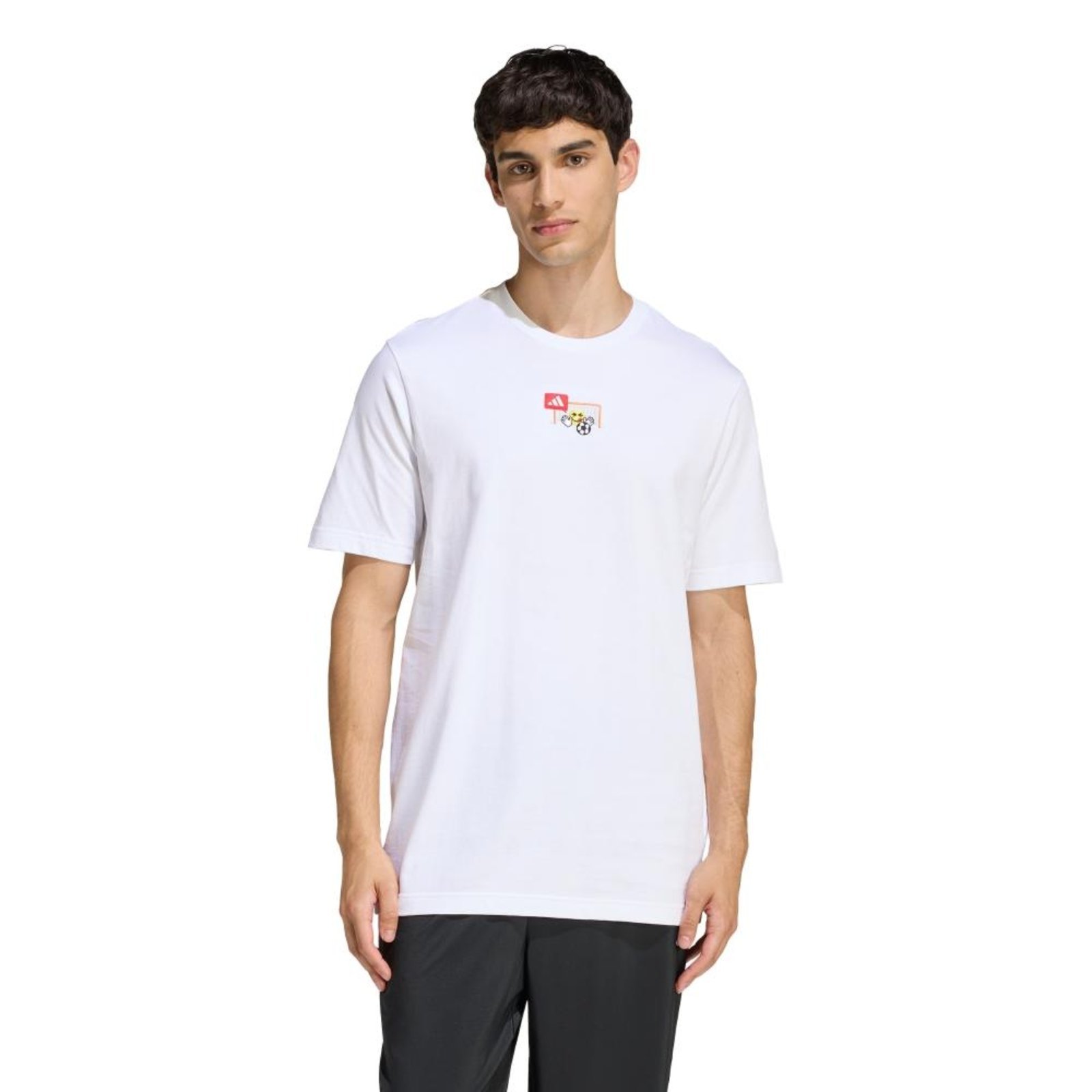 CAMISETA BORDADO PEQUENO ESTAMPA FUTEBOL adidas Sportswear Branco