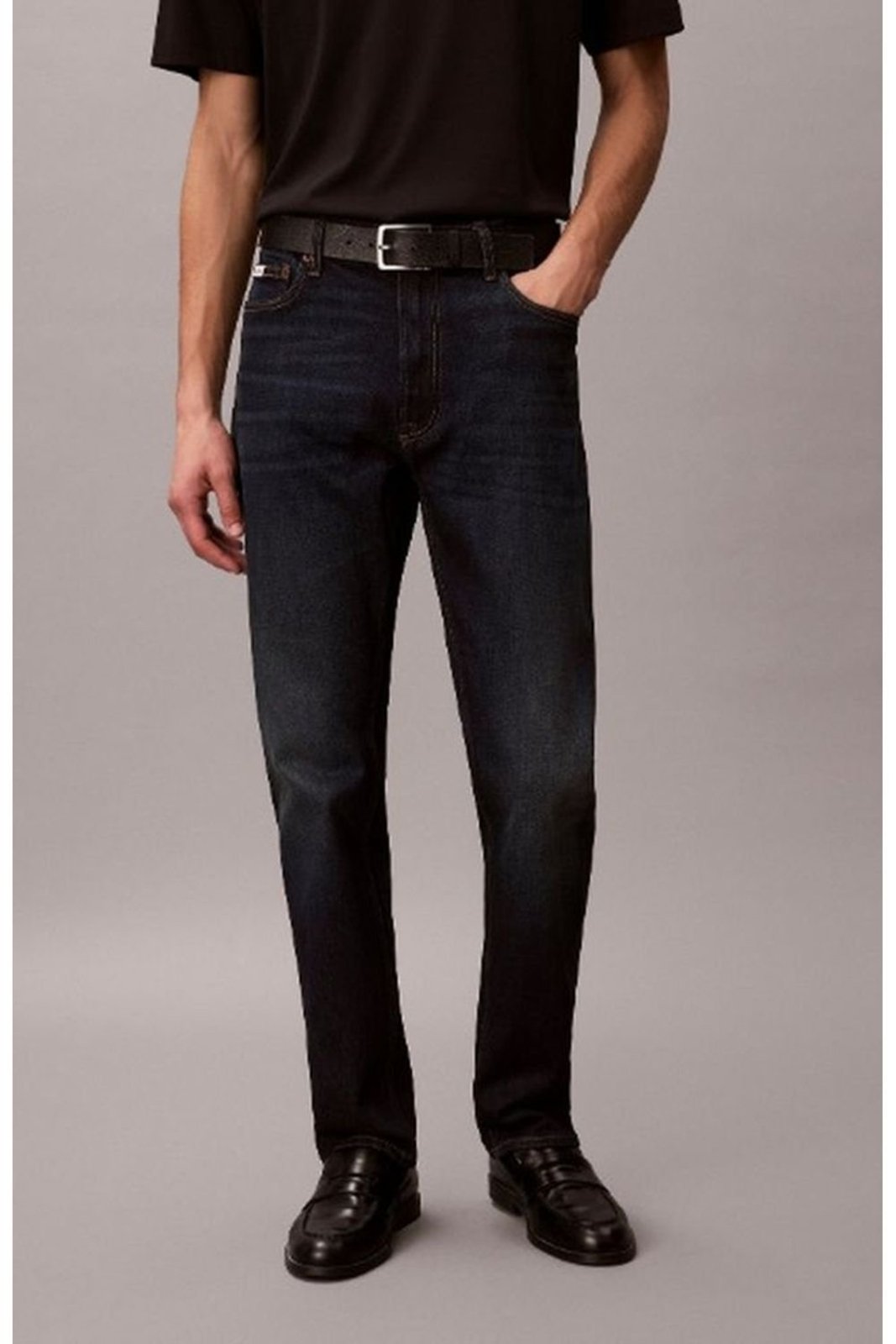 Calça Calvin Klein Jeans Slim Straight - Azul Escuro