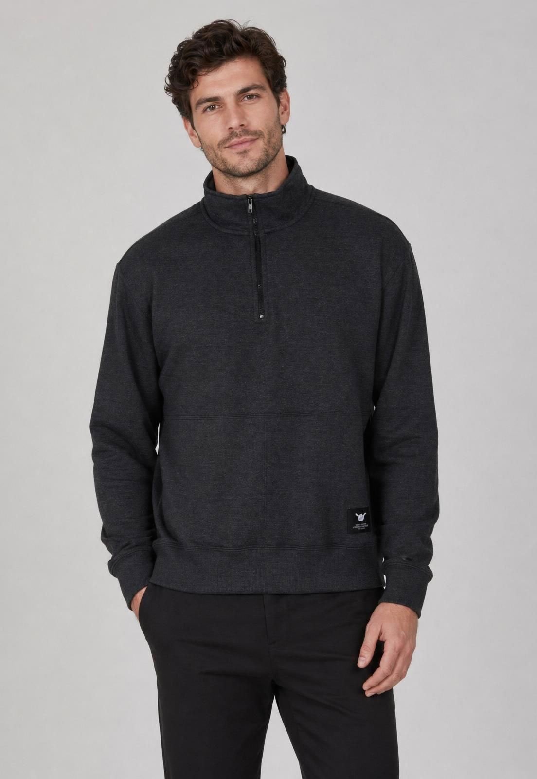 Blusa de Moletom Fechada Masculina Hang Loose Pocket Grafite