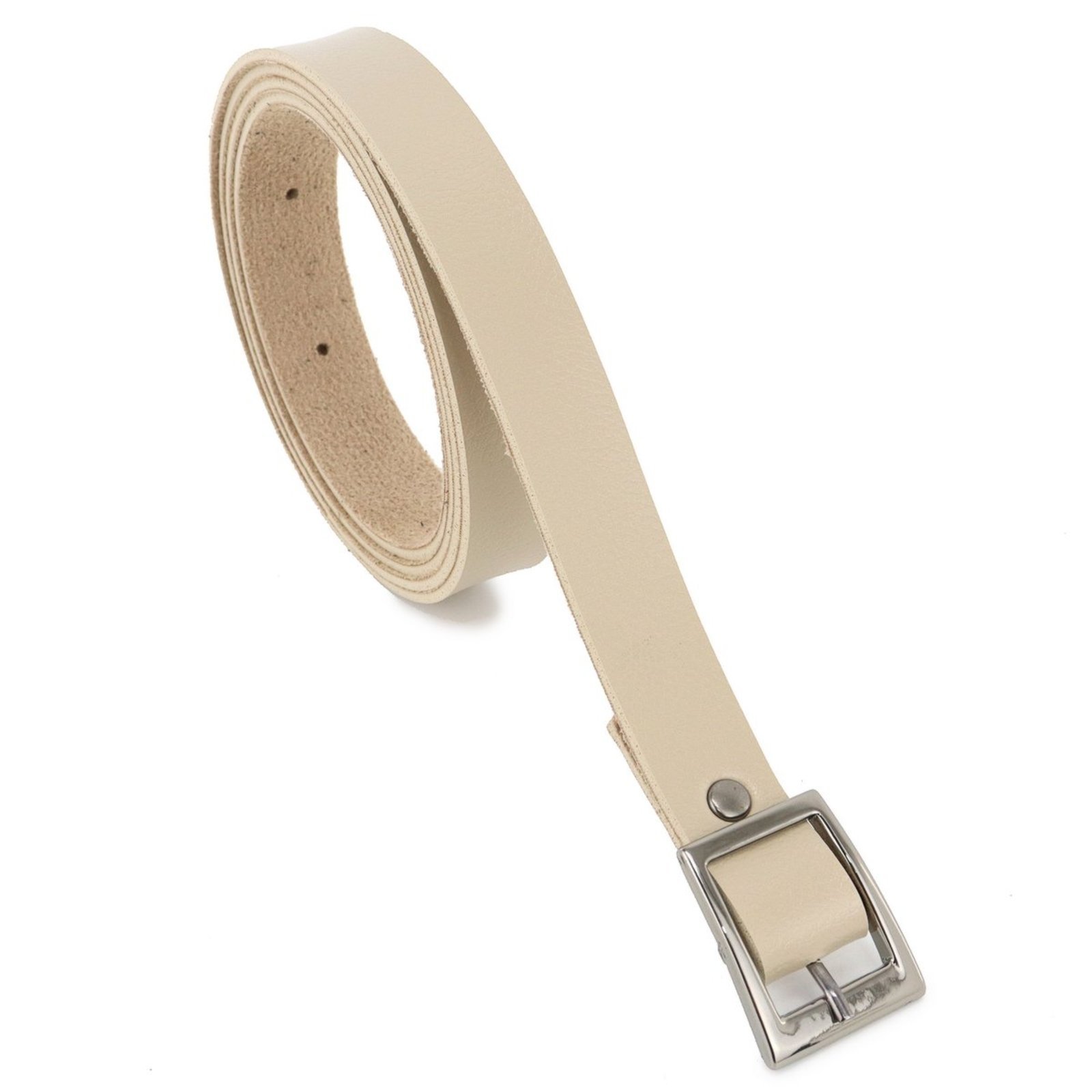 Cinto Feminino Fivela Quadrada Liso Fino Com 7 Furos Regulagem Retta Oficial