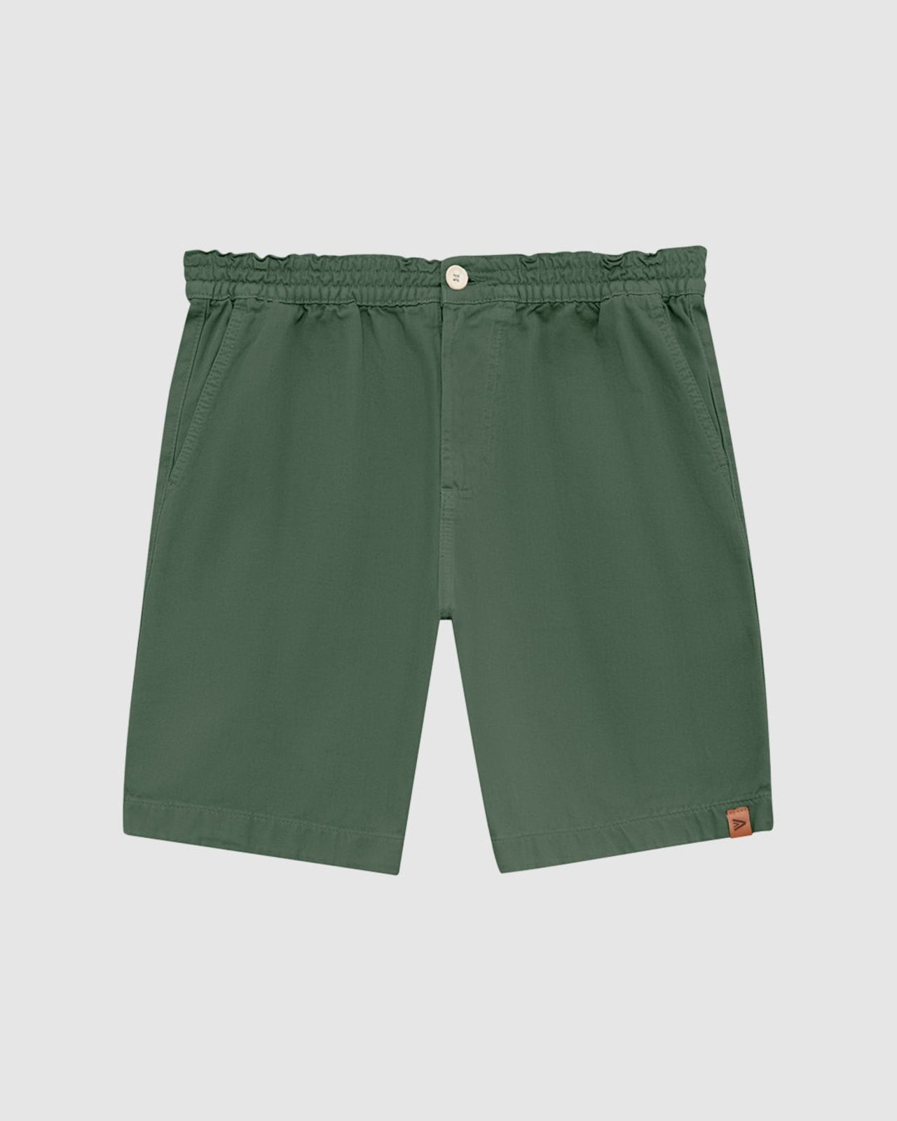 Shorts Masculino Cós Elástico Em Sarja 100% Algodão