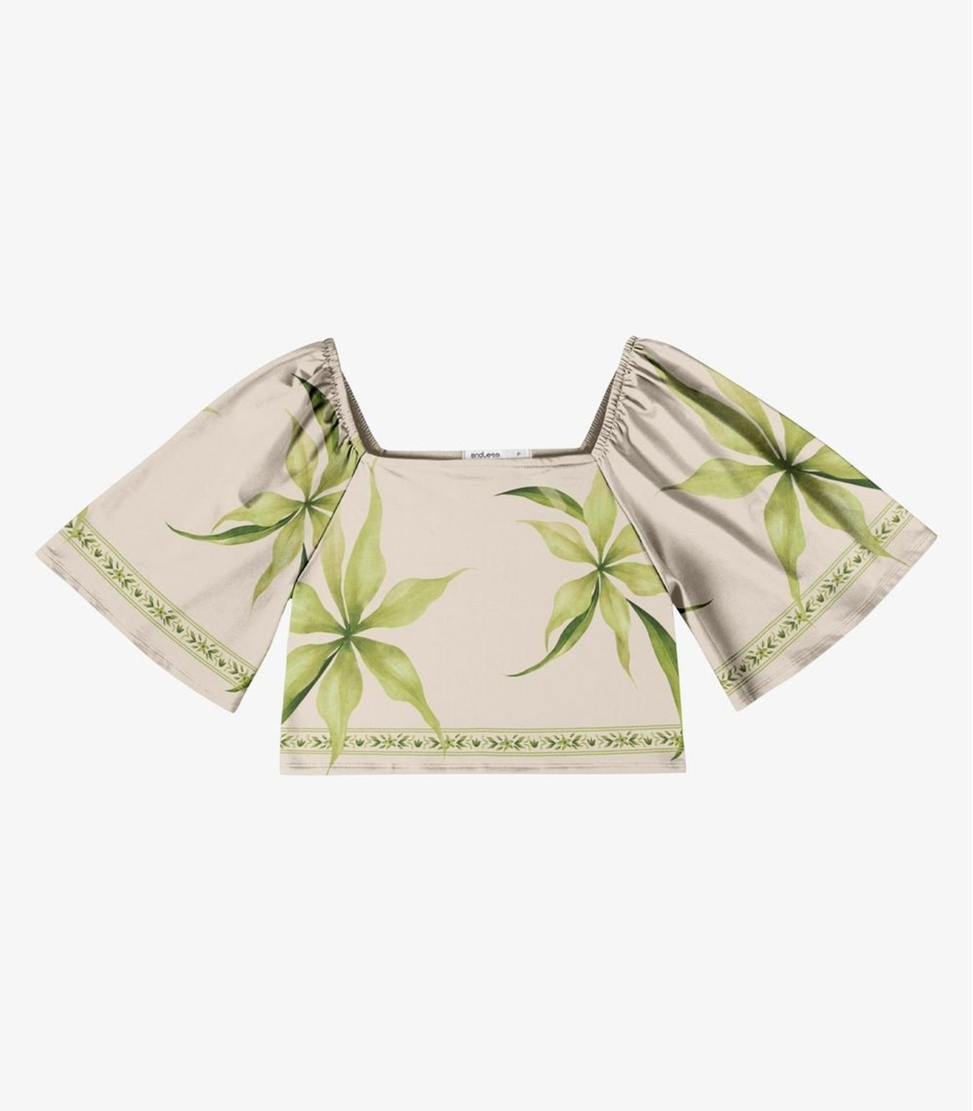 Blusa Feminina Manga Ampla Endless Bege