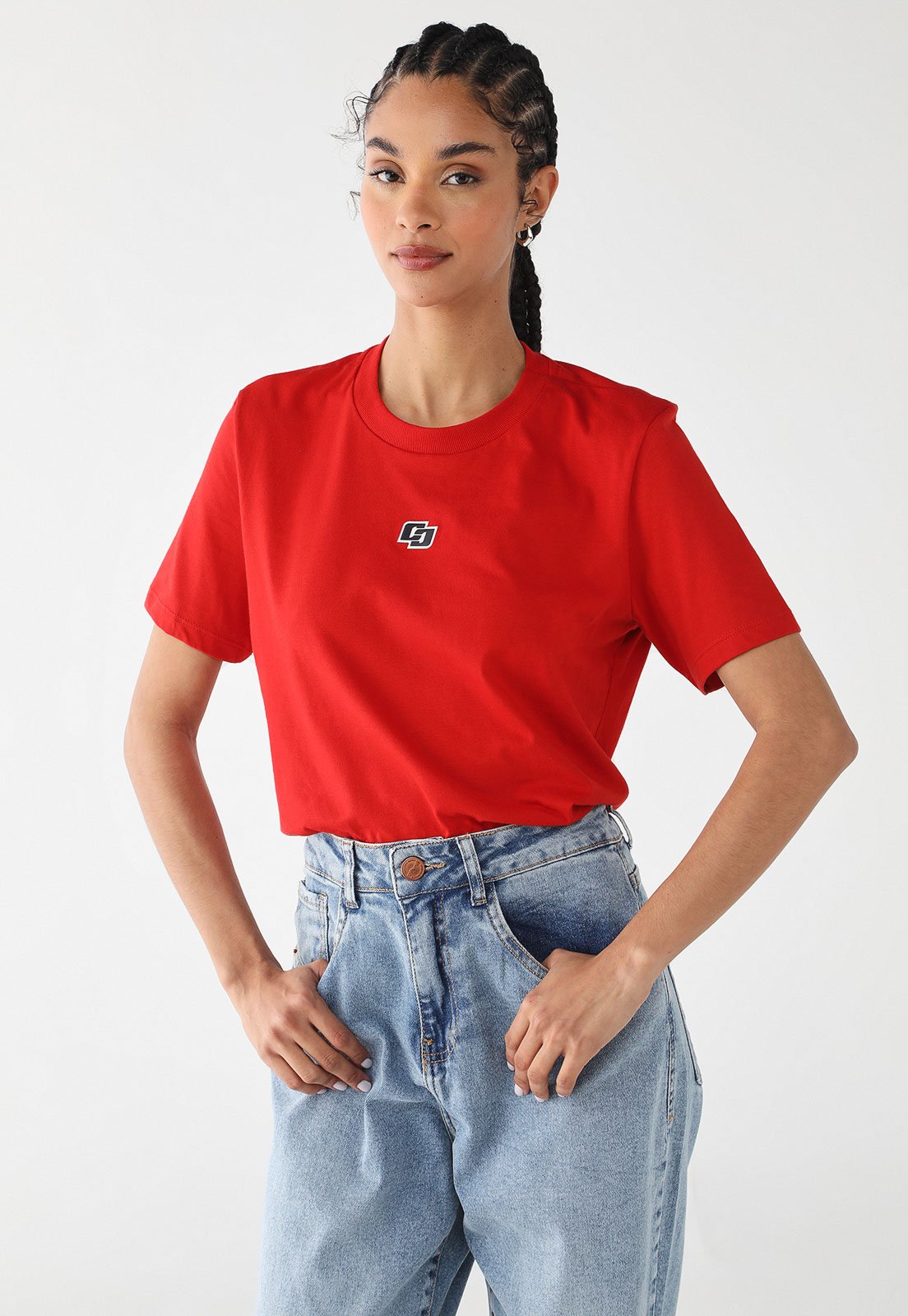 Camiseta Feminina Colcci Logo Vermelha