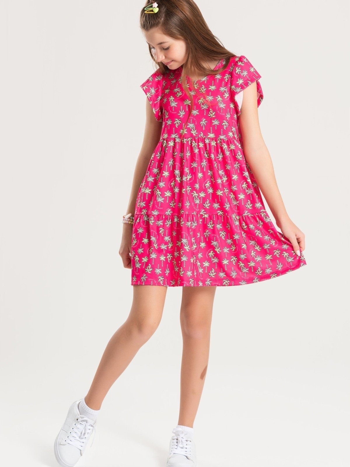 Infantil – Vestido Platinum Leveza Da Maresia Rosa
