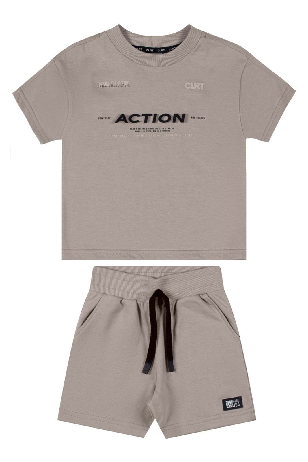 Infantil - Conjunto Curto Menino Action Colorittá Cinza