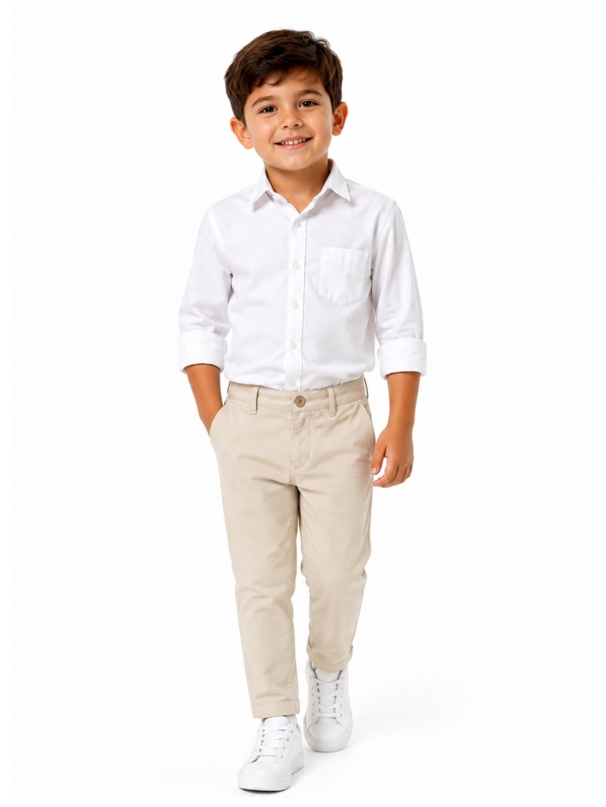 Infantil – Calça Masculina Social Alfaiataria Areia